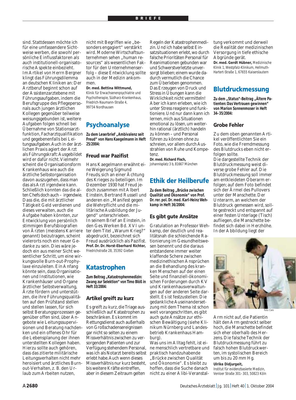 Vorschauseite 1: Psychoanalyse: Freud war Pazifist