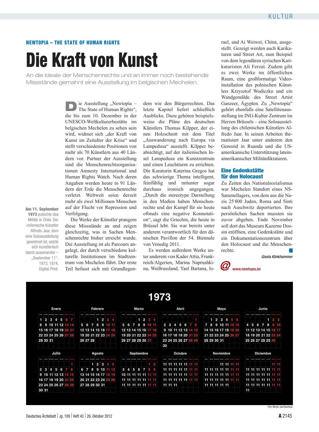 Vorschauseite 1: Newtopia – The State of Human Rights: Die Kraft von Kunst