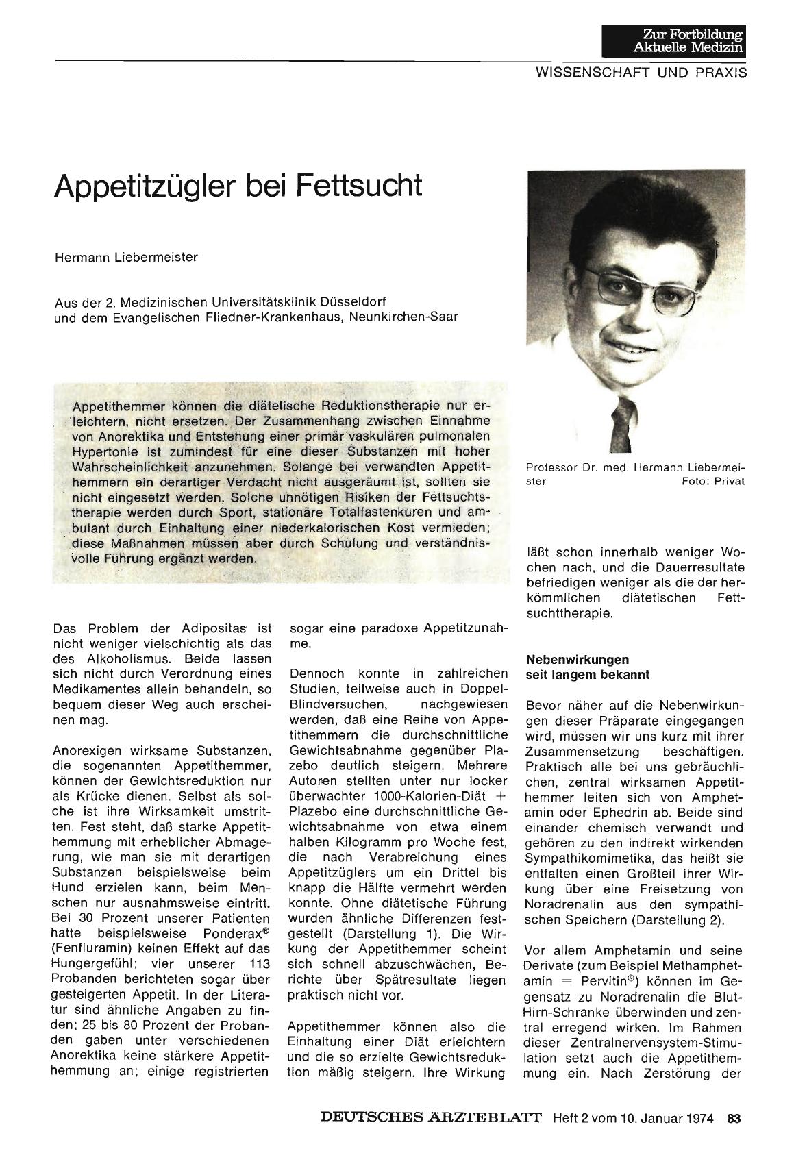 Vorschauseite 1: Appetitzügler bei Fettsucht