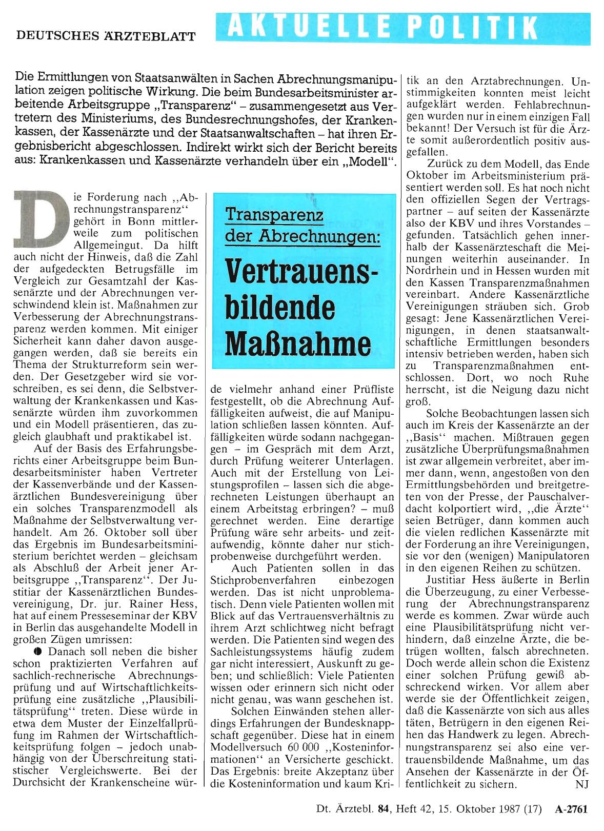 Vorschauseite 1: Transparenz der Abrechnungen: Vertrauensbildende Maßnahme