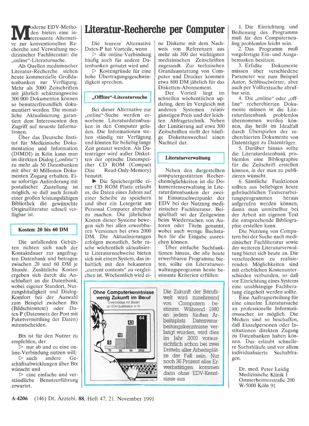 Vorschauseite 1: Literatur-Recherche per Computer
