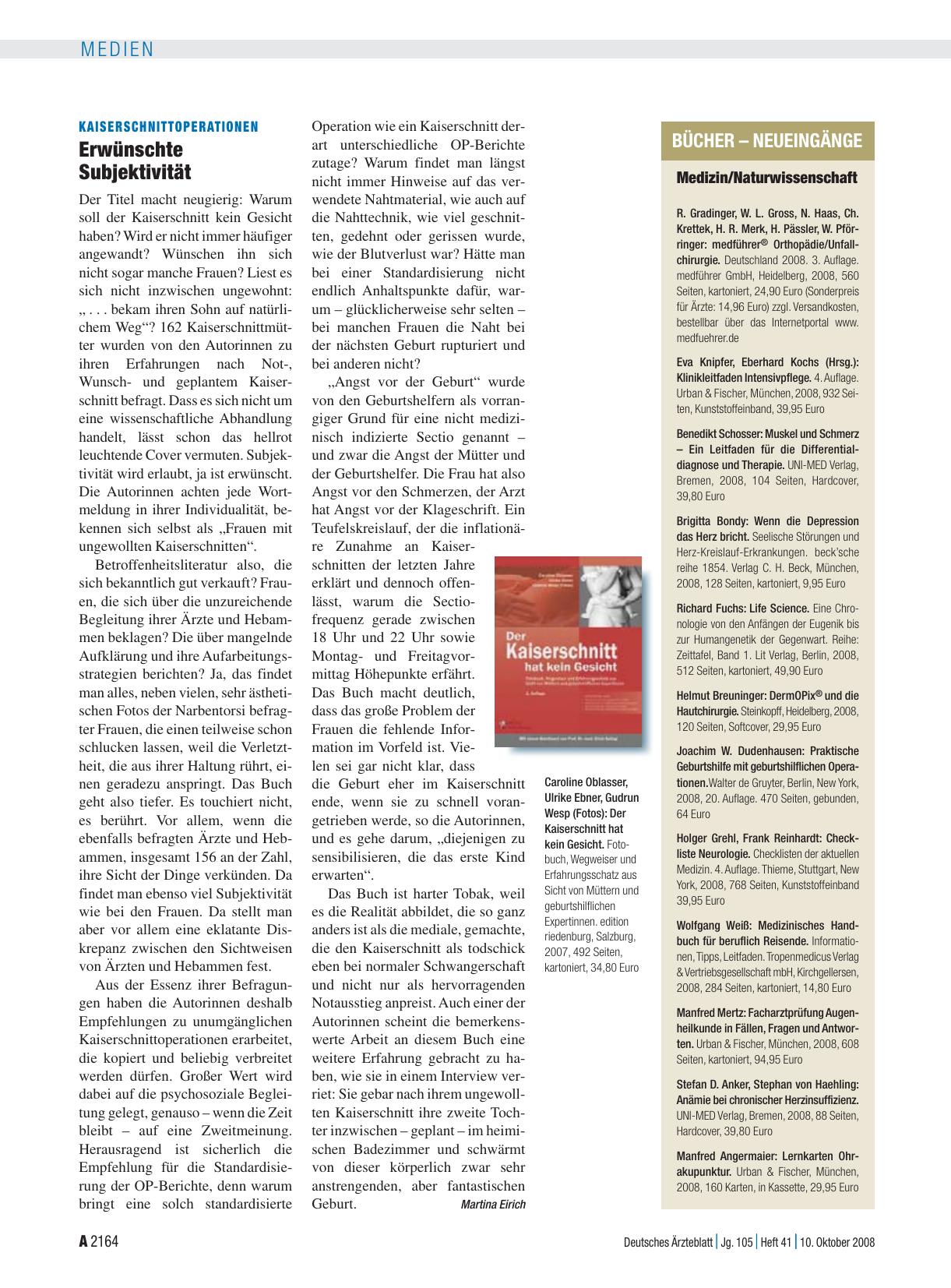Vorschauseite 1: Neueingänge: Medizin/Naturwissenschaft