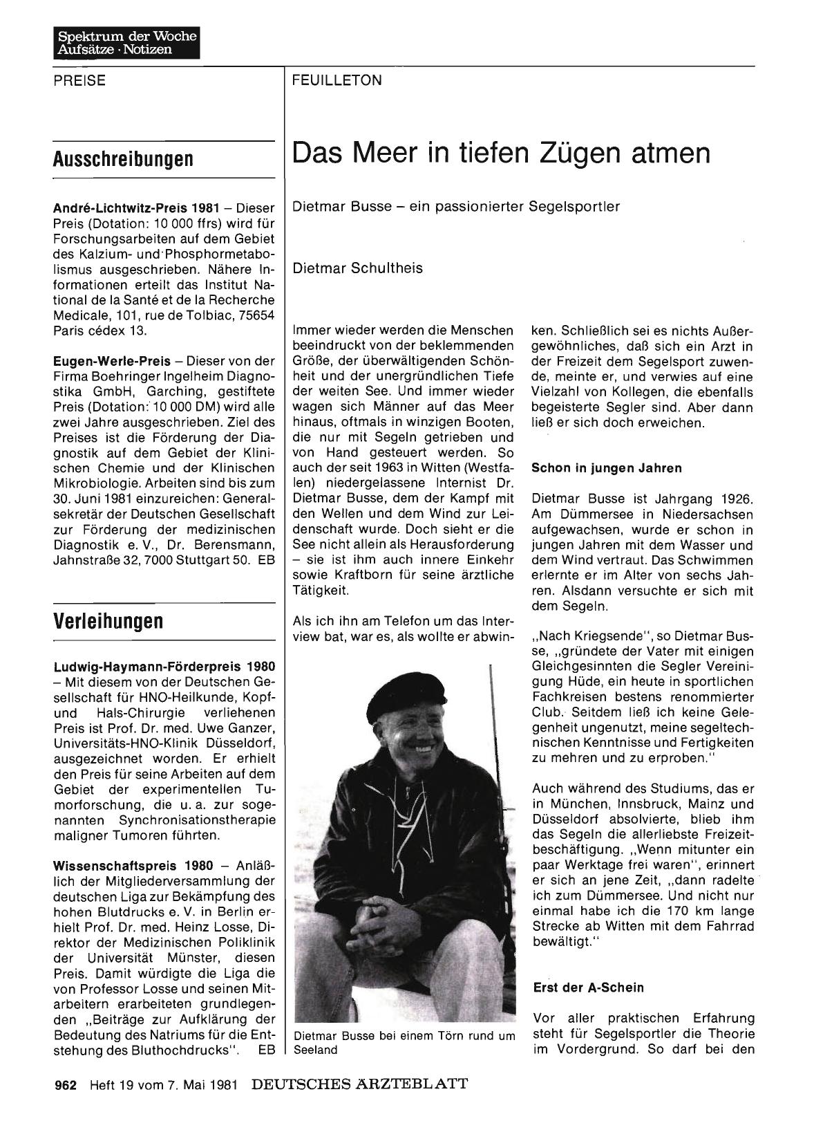 Vorschauseite 1: Verleihungen