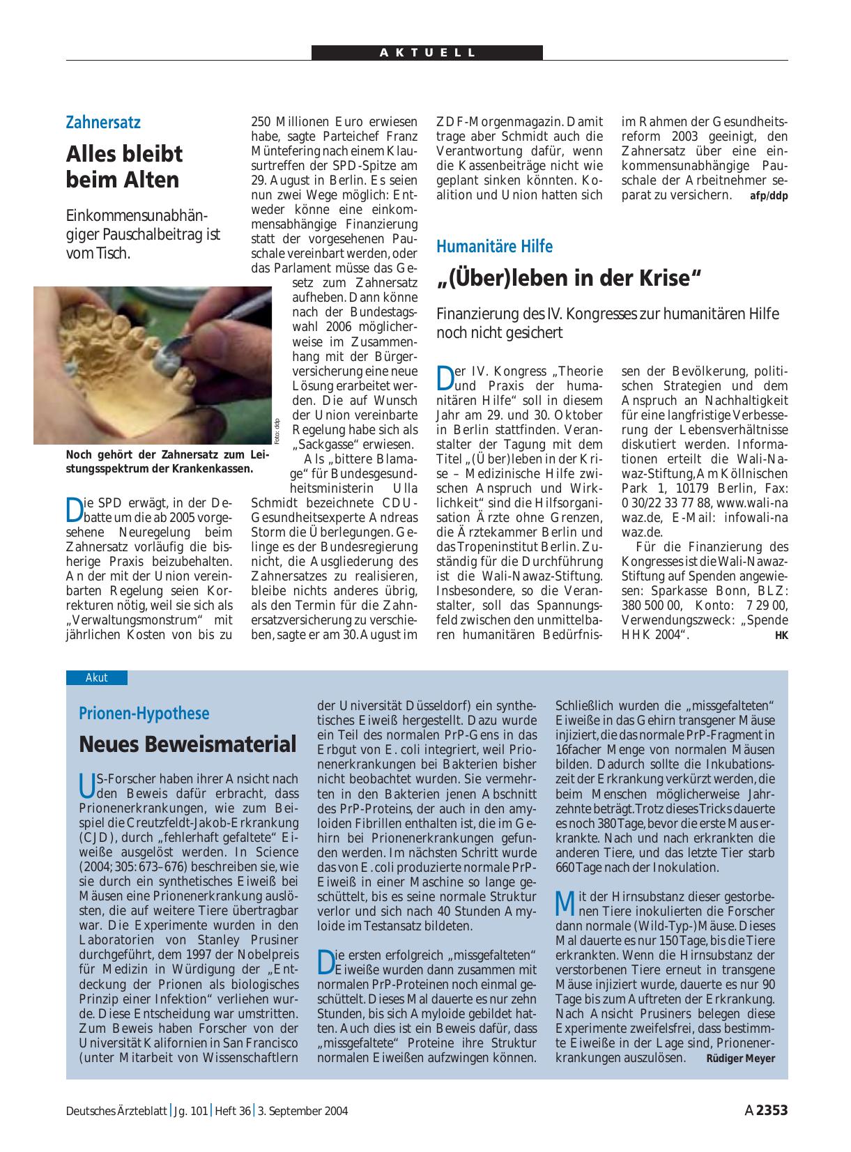 Vorschauseite 1: Prionen-Hypothese: Neues Beweismaterial