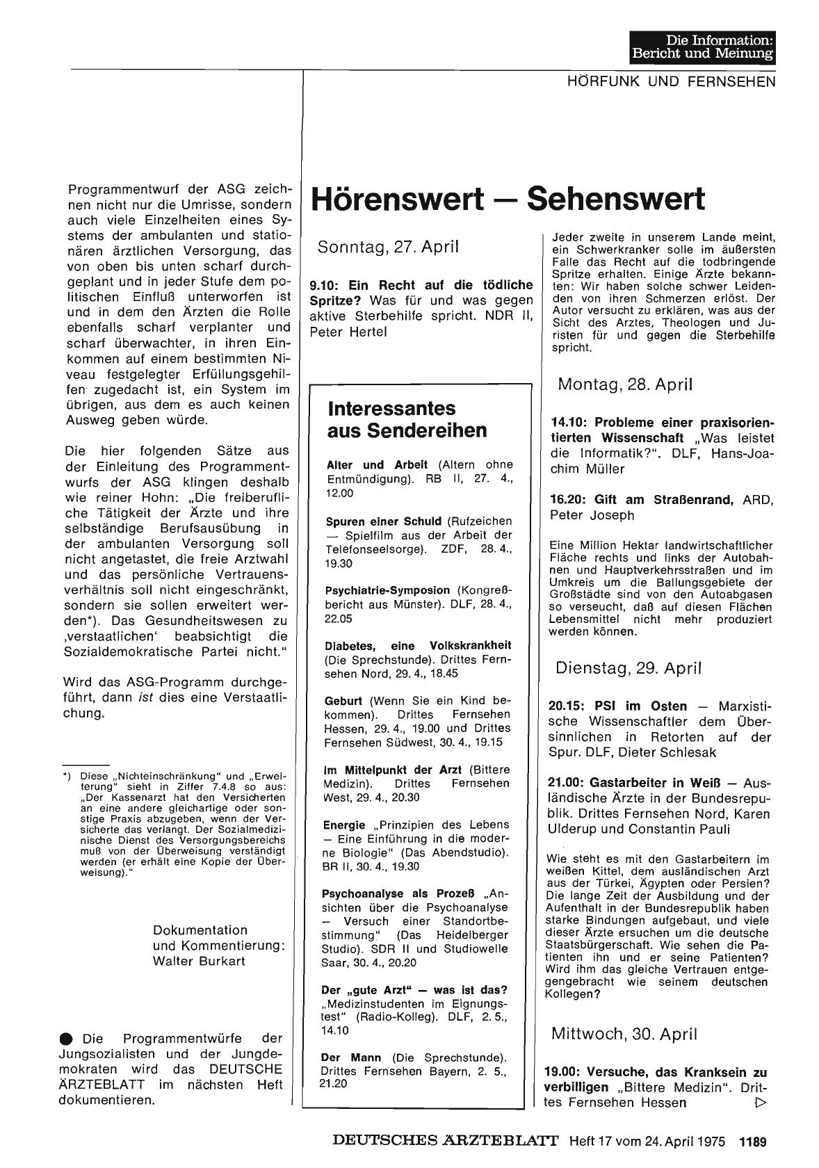 Vorschauseite 1: Hörenswert — Sehenswert