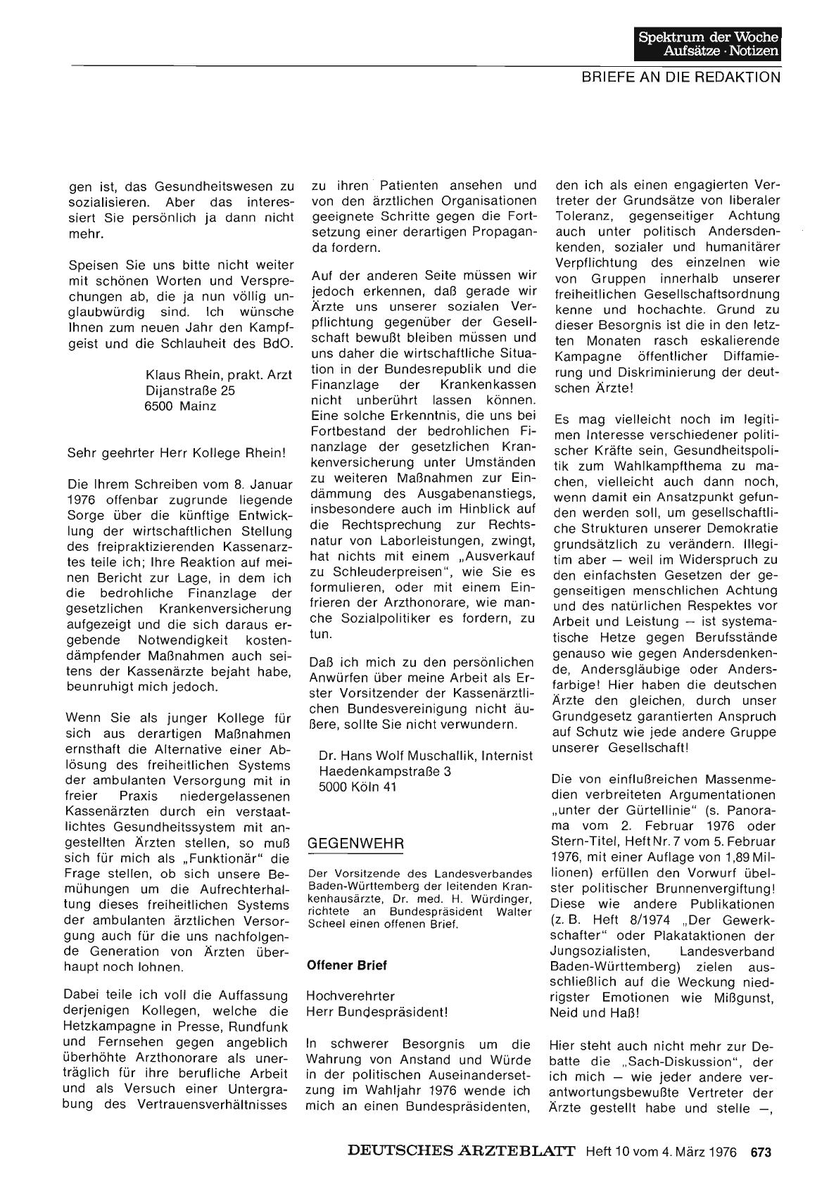 Vorschauseite 1: GEGENWEHR: Offener Brief