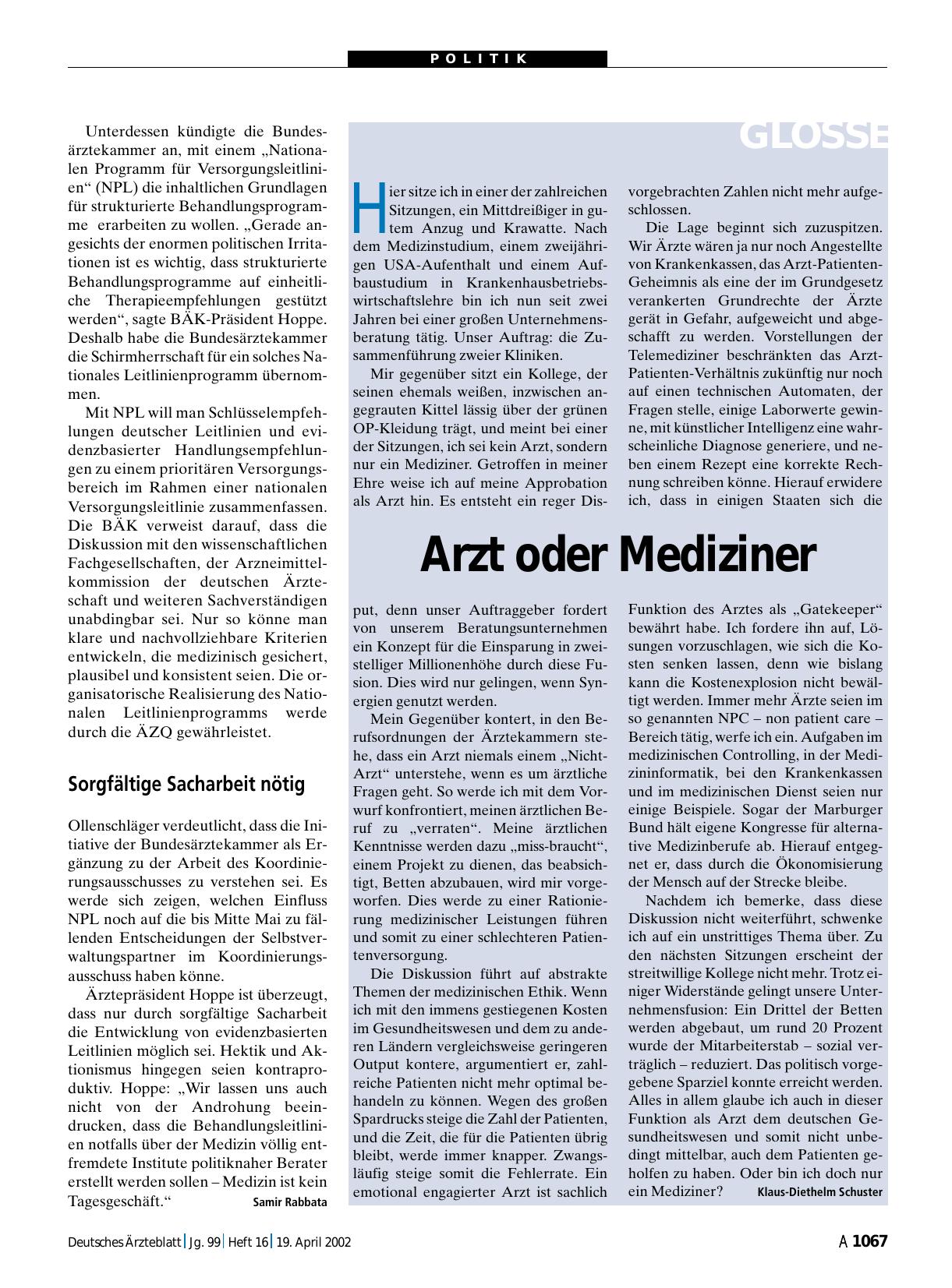 Vorschauseite 1: Arzt oder Mediziner