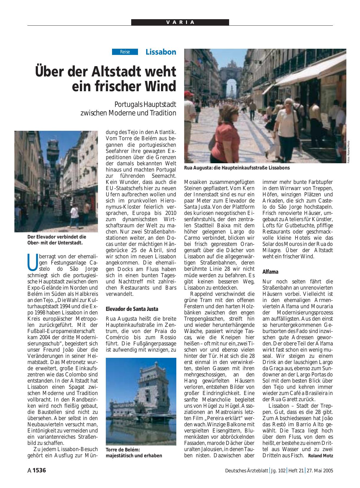 Vorschauseite 1: Lissabon: Über der Altstadt weht ein frischer Wind