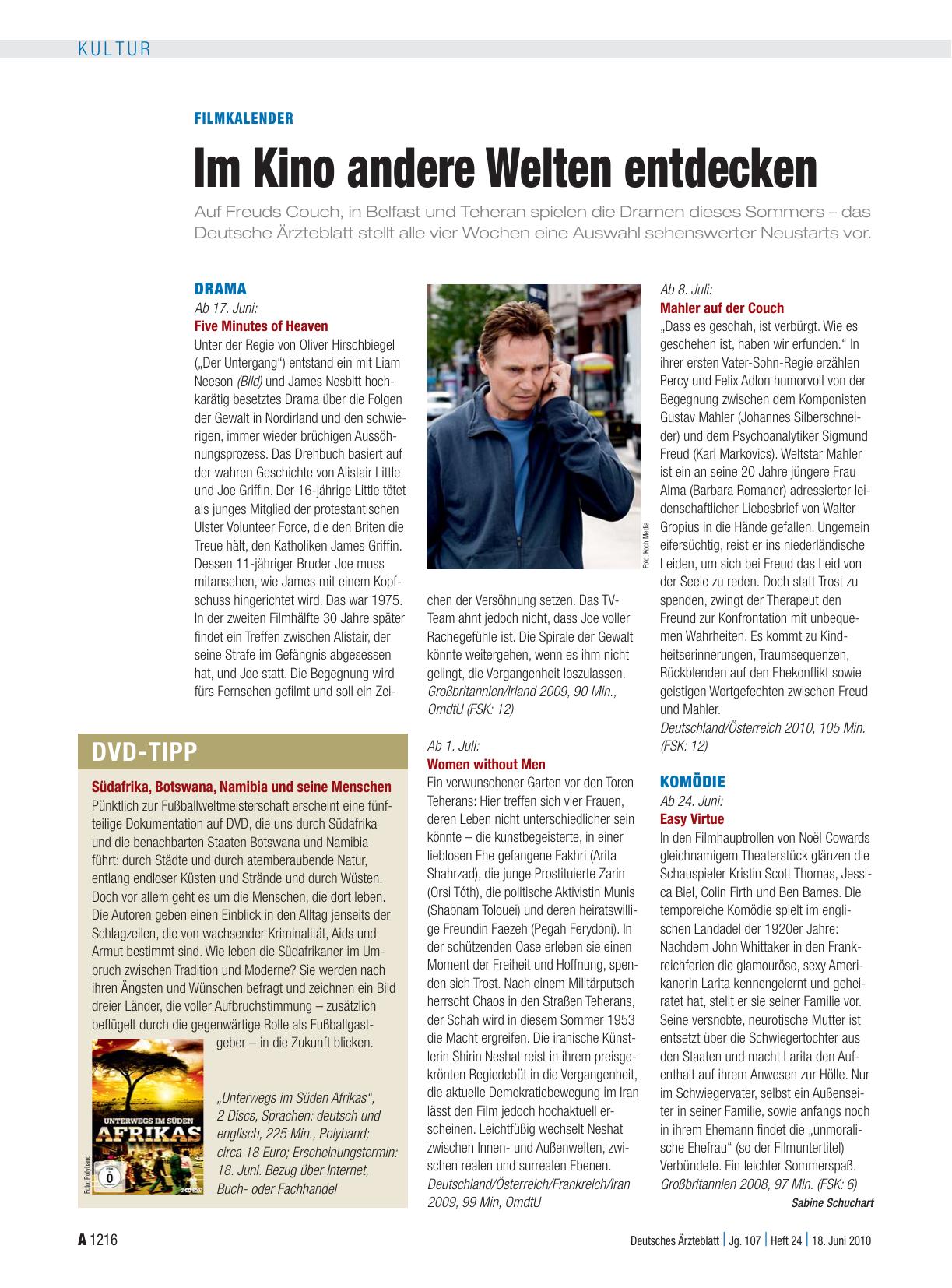 Vorschauseite 1: Filmkalender: Im Kino andere Welten entdecken