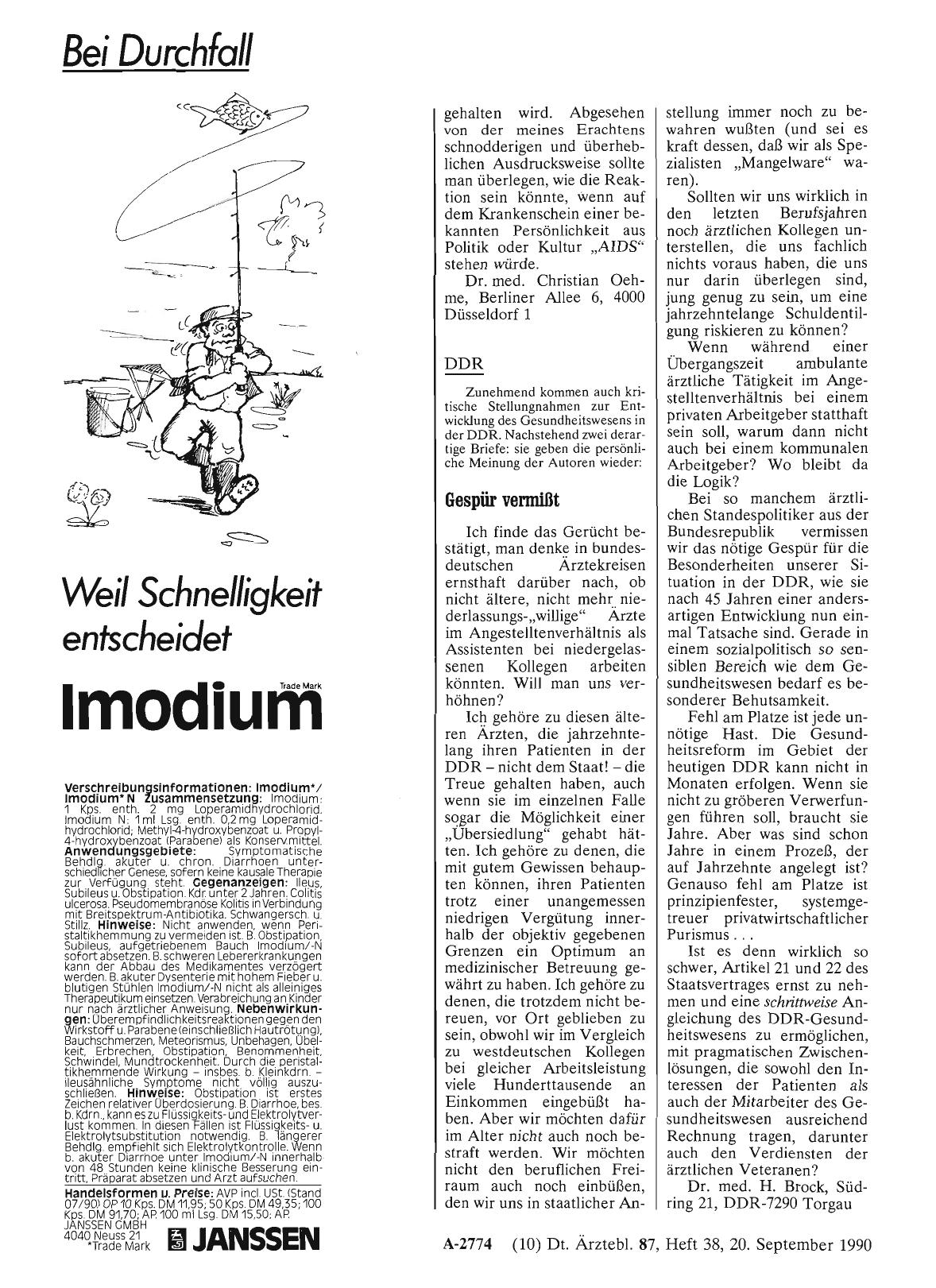 Vorschauseite 1: DDR: Gespür vermißt