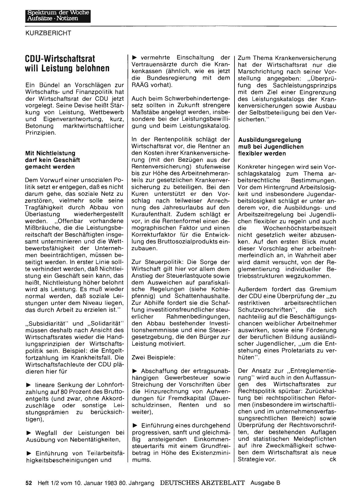 Vorschauseite 1: CDU-Wirtschaftsrat will Leistung belohnen