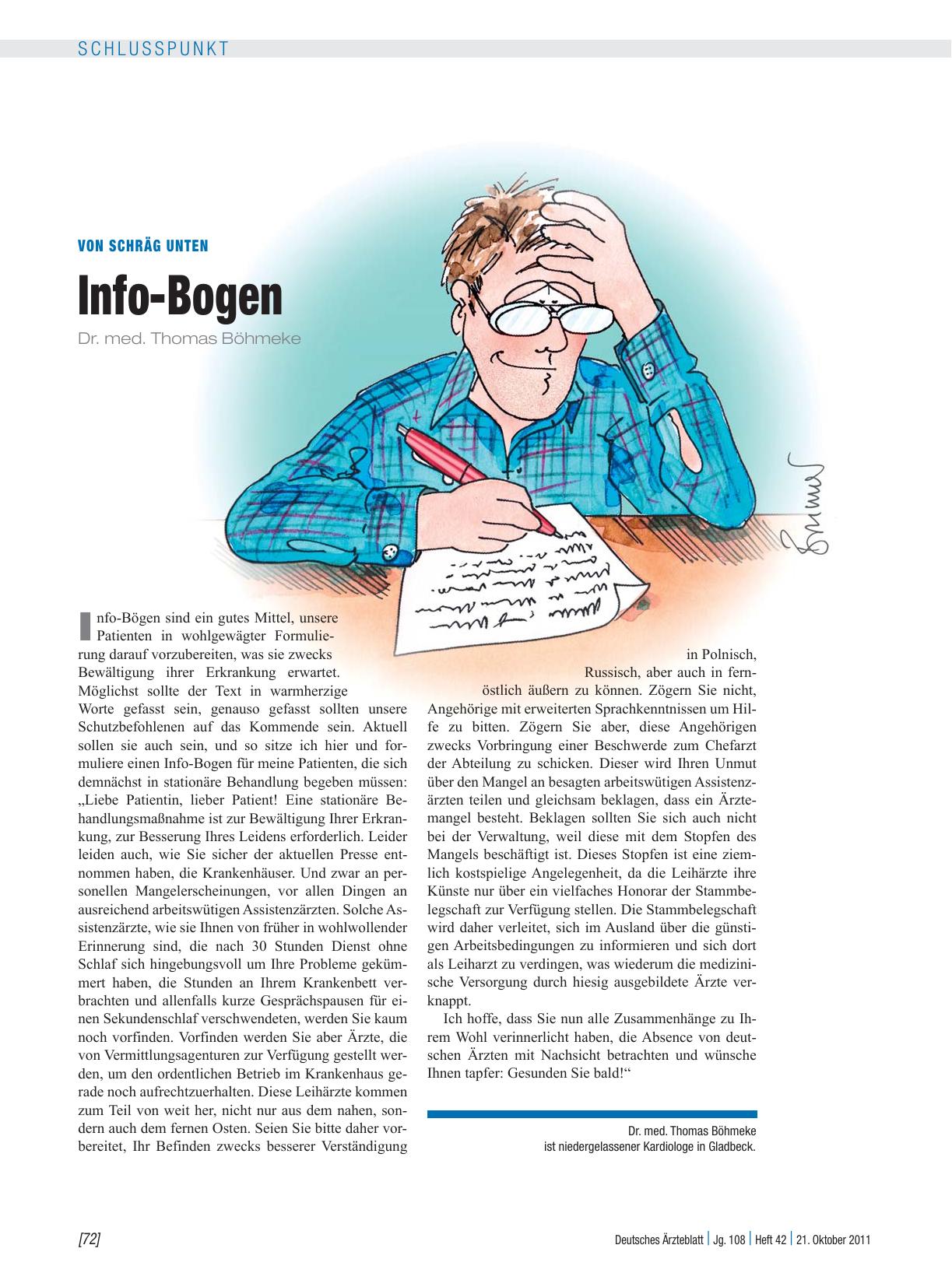 Vorschauseite 1: Von schräg unten: Info-Bogen