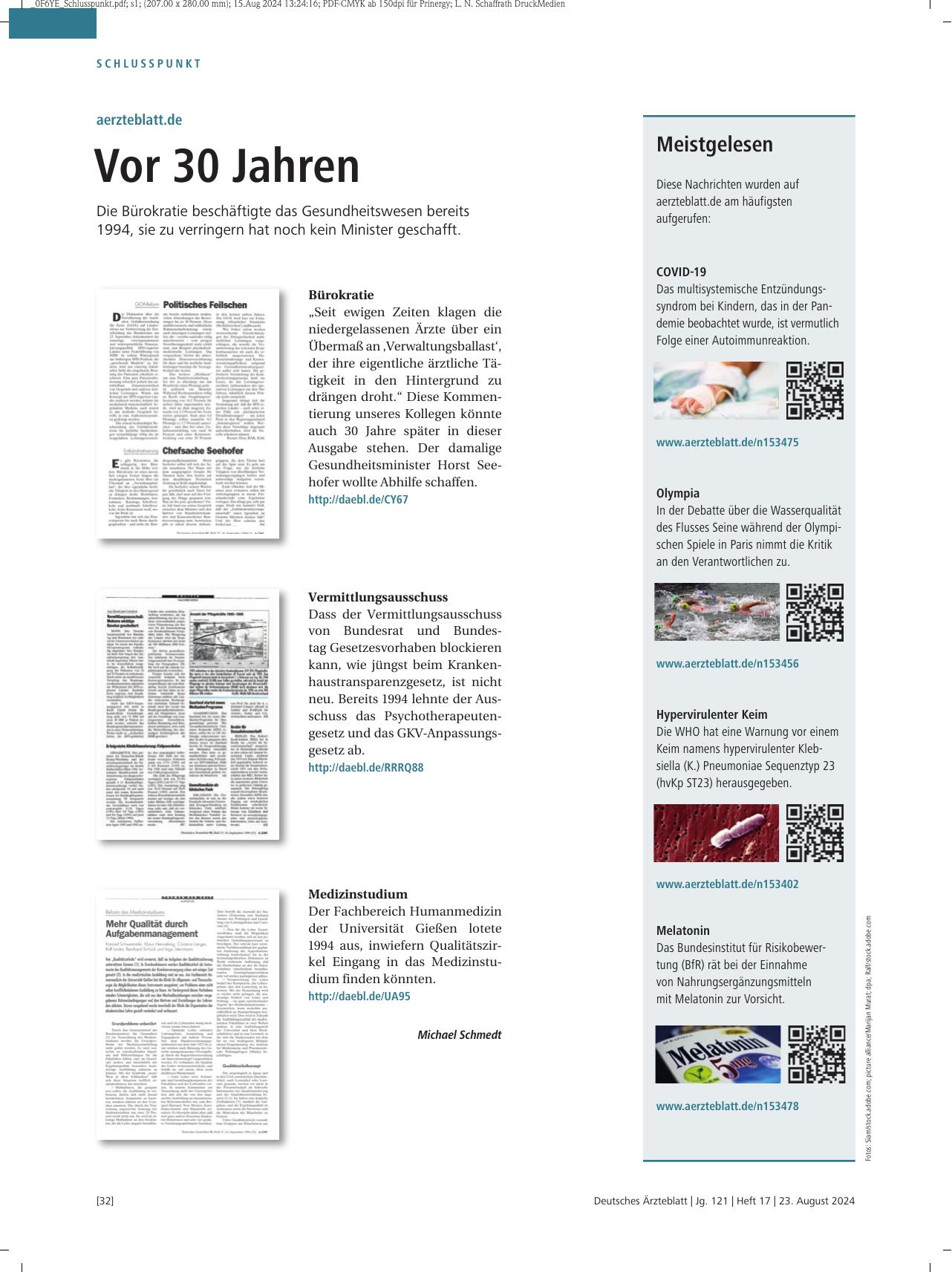 Vorschauseite 1: Meistgelesen