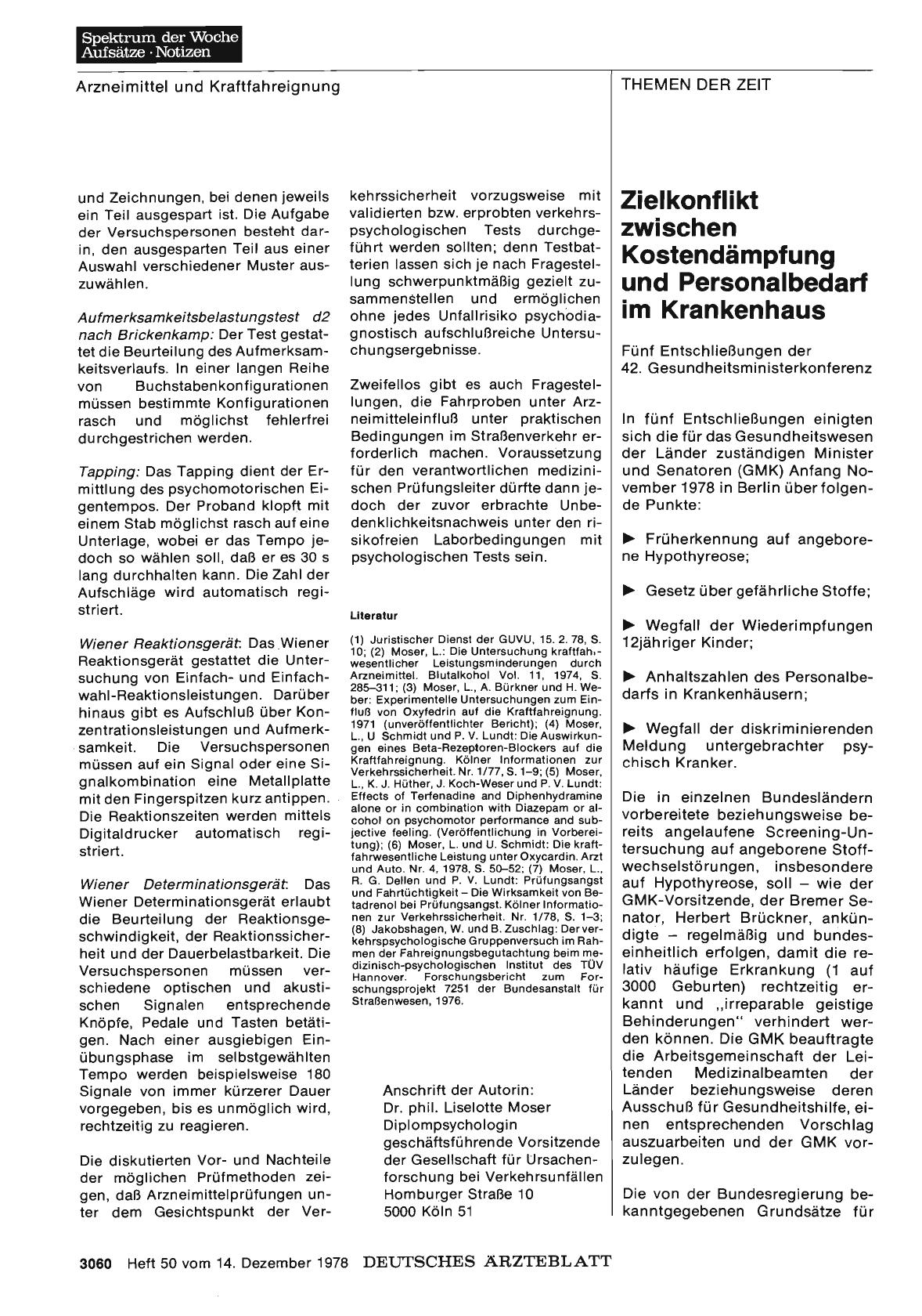 Vorschauseite 1: Zielkonflikt zwischen Kostendämpfung und Personalbedarf im Krankenhaus: Fünf Entschließungen der 42. Gesundheitsministerkonferenz
