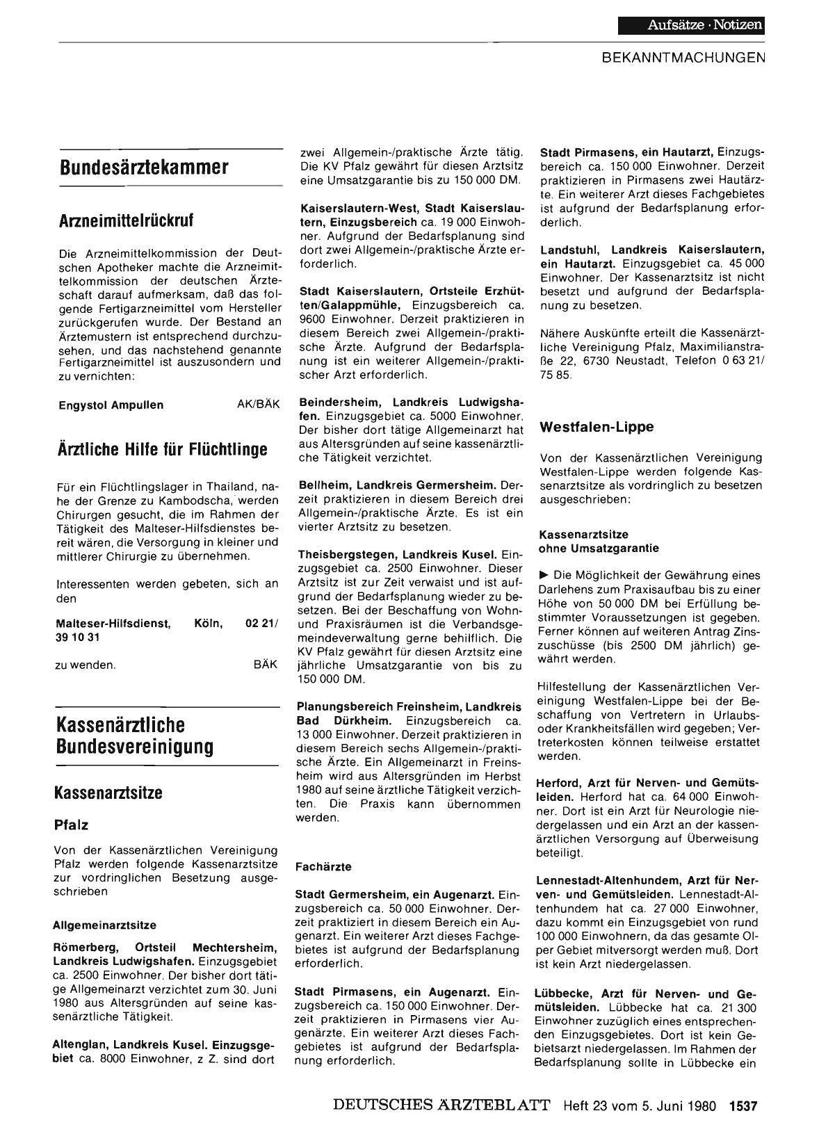 Vorschauseite 1: Kassenärztliche Bundesvereinigung