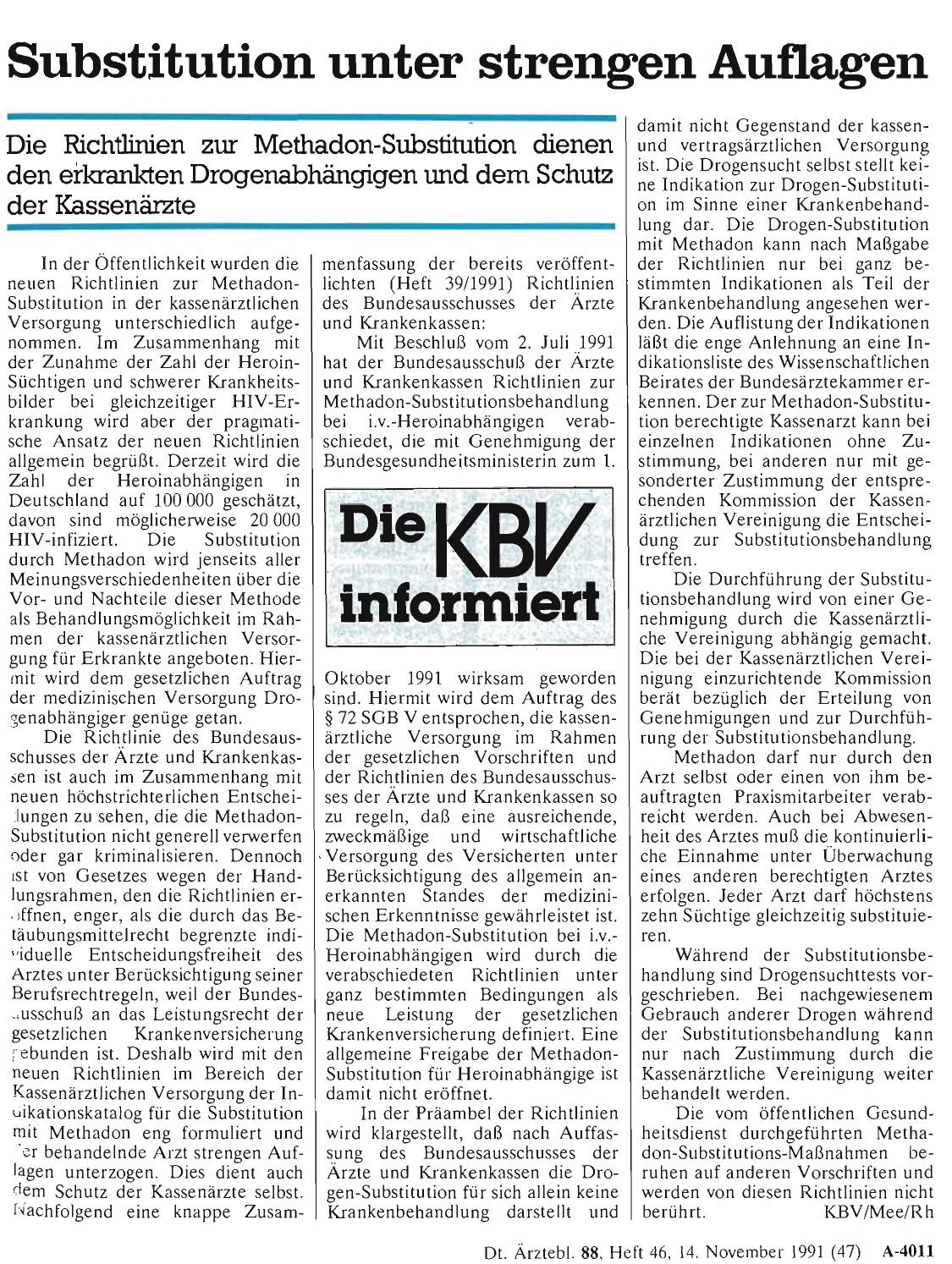 Vorschauseite 1: Substitution unter strengen Auflagen