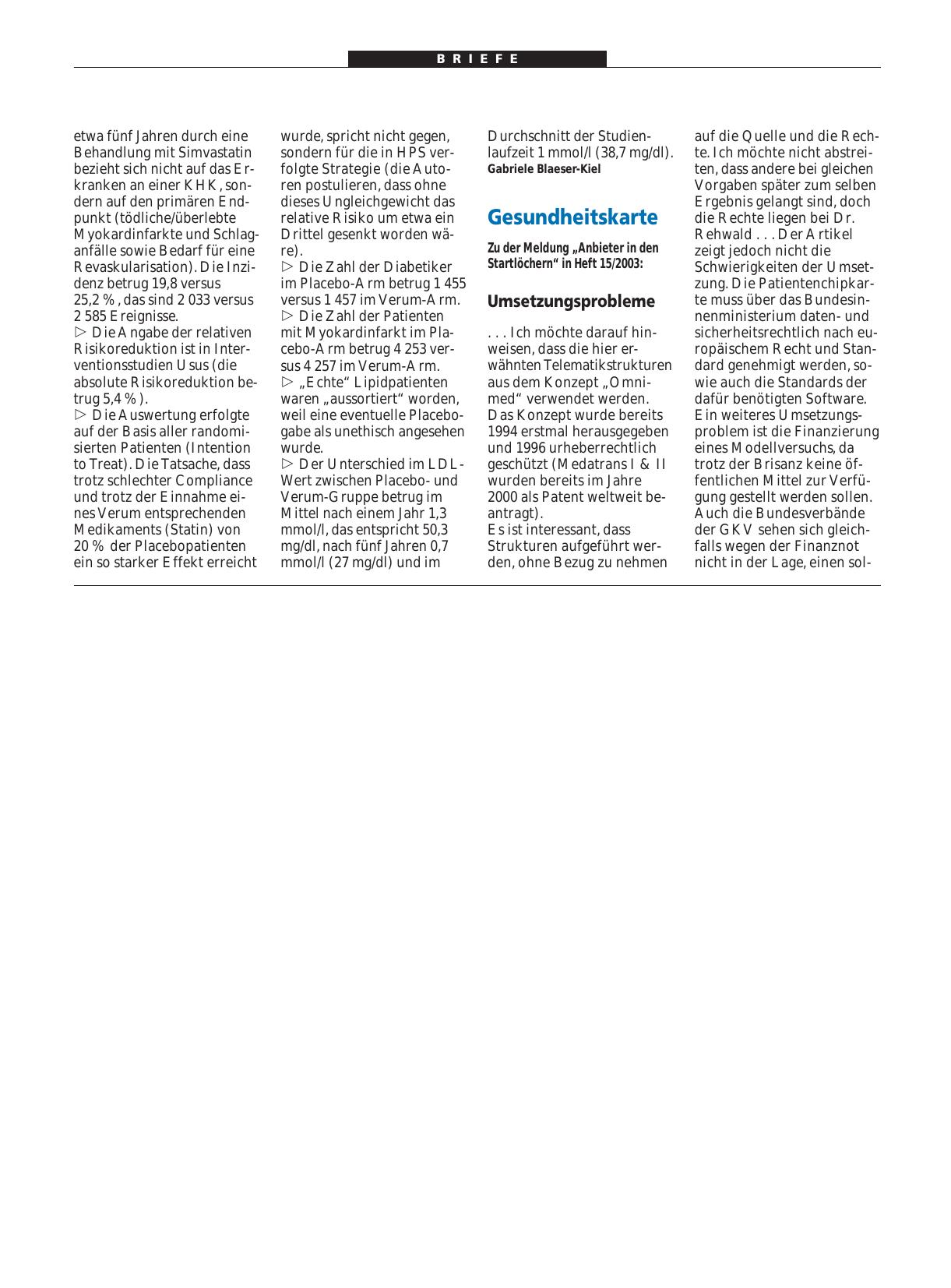 Vorschauseite 1: Gesundheitskarte: Umsetzungsprobleme