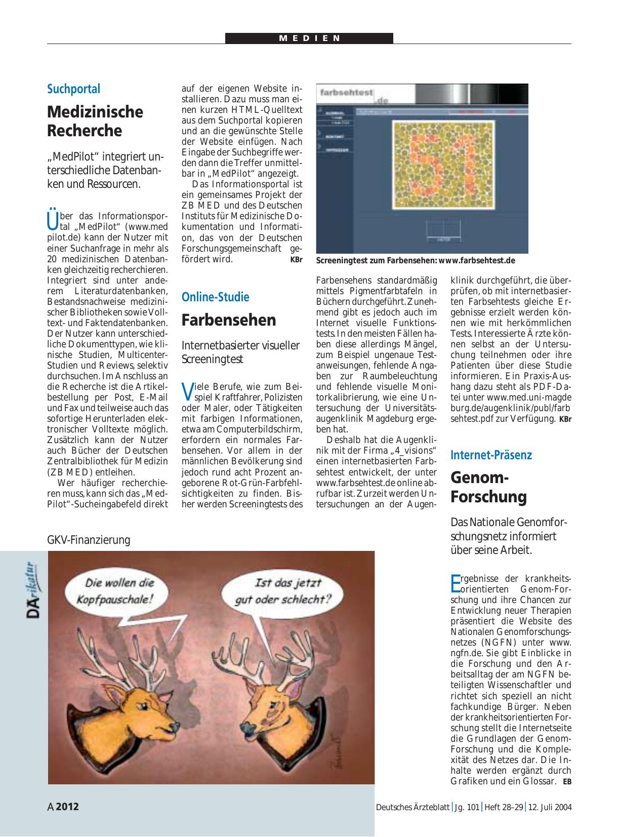 Vorschauseite 1: Online-Studie: Farbensehen