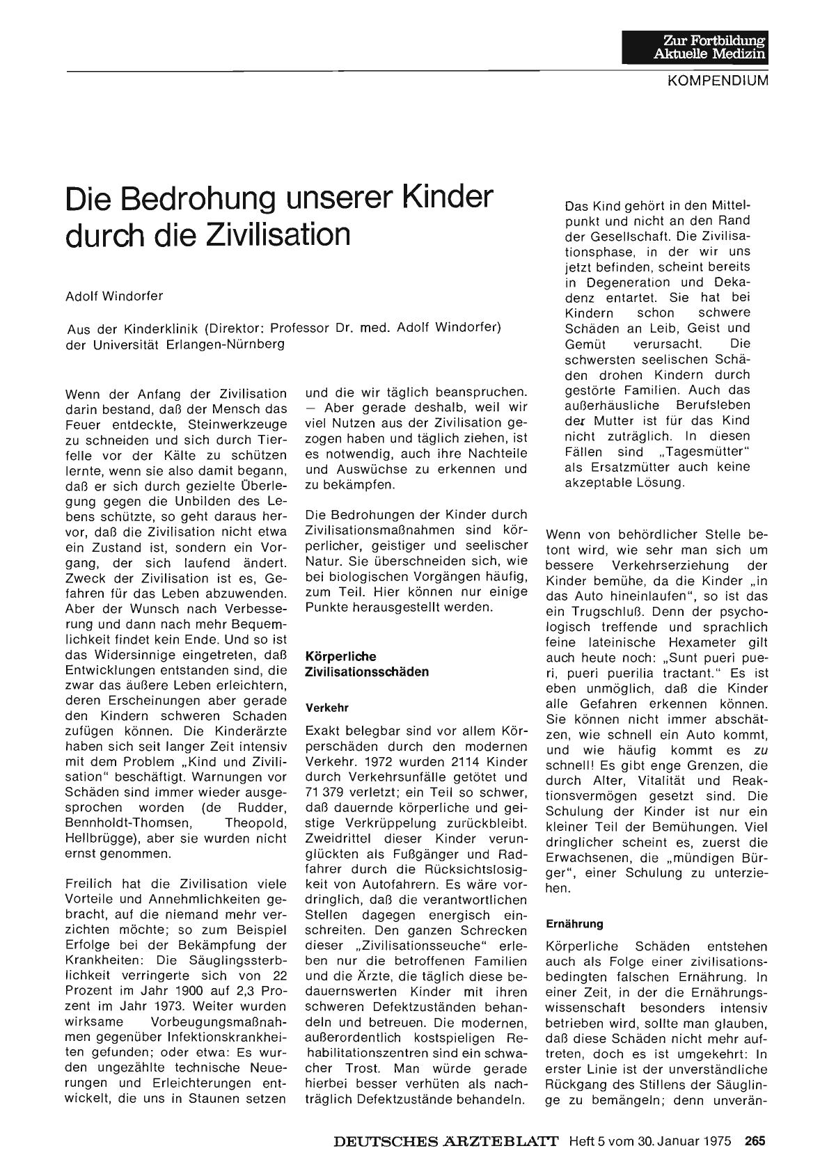 Vorschauseite 1: Die Bedrohung unserer Kinder durch die Zivilisation