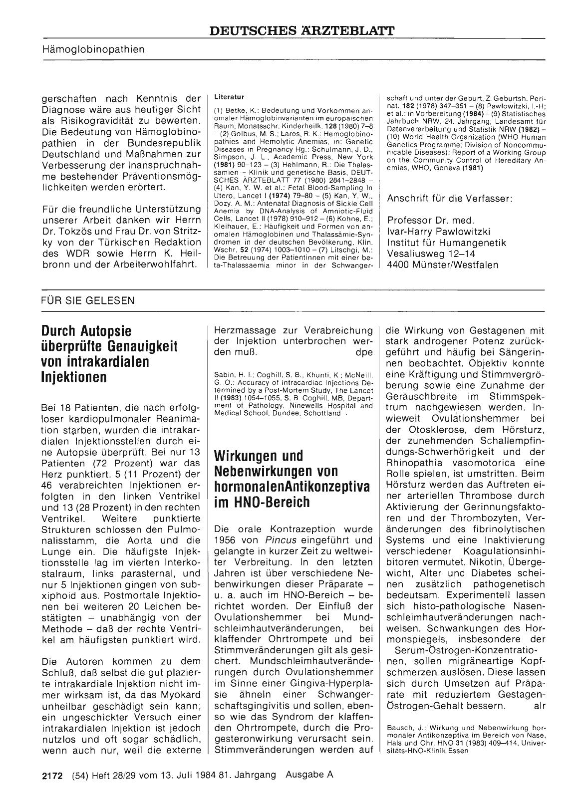 Vorschauseite 1: Wirkungen und Nebenwirkungen von hormonalenAntikonzeptiva im HNO-Bereich