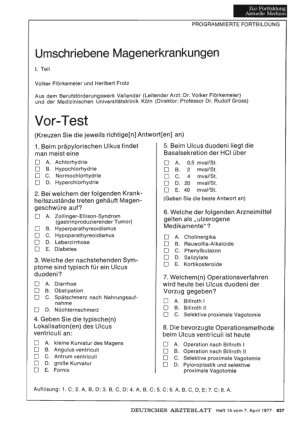 Vorschauseite 1: Umschriebene Magenerkrankungen: I. Teil