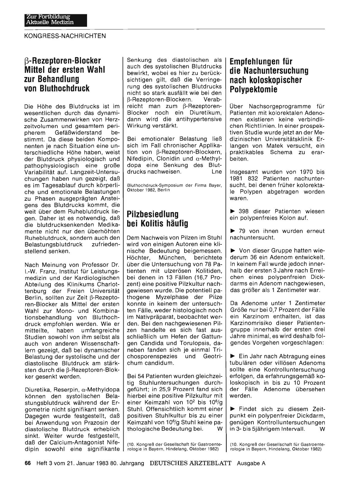 Vorschauseite 1: ß-Rezeptoren-Biocker Mittel der ersten Wahl zur Behandlung von Bluthochdruck