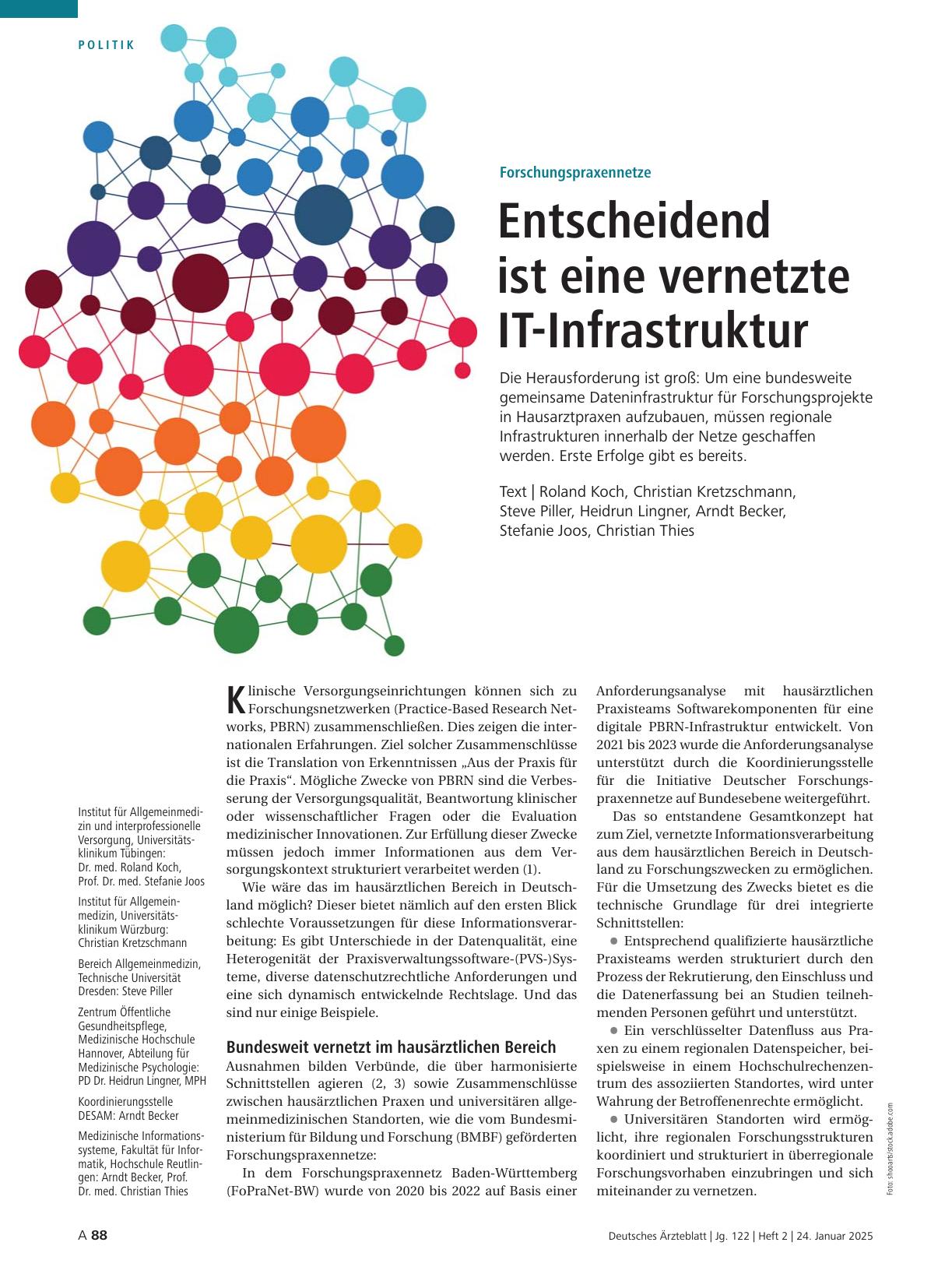Vorschauseite 1: Forschungspraxennetze: Entscheidend ist eine vernetzte IT-Infrastruktur