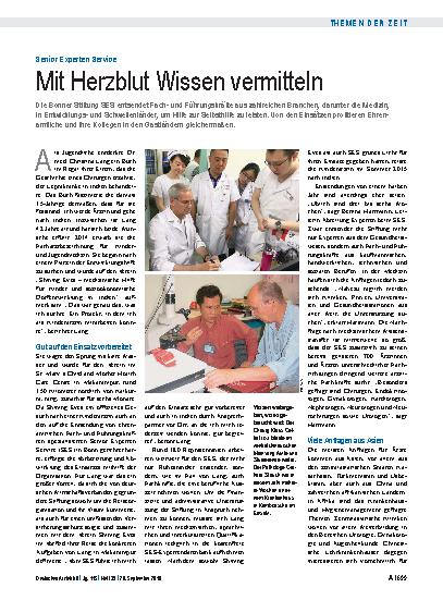Vorschauseite 1: Senior Experten Service: Mit Herzblut Wissen vermitteln