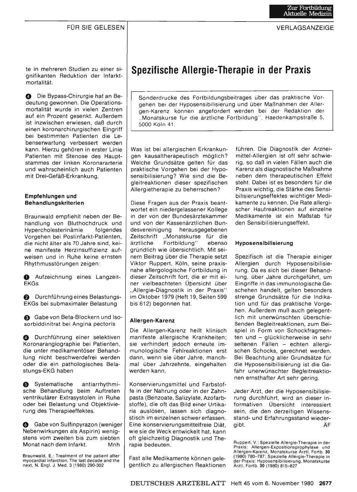 Vorschauseite 1: Spezifische Allergie-Therapie in der Praxis