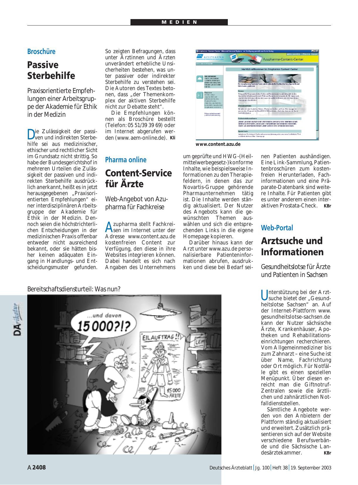 Vorschauseite 1: Broschüre: Passive Sterbehilfe