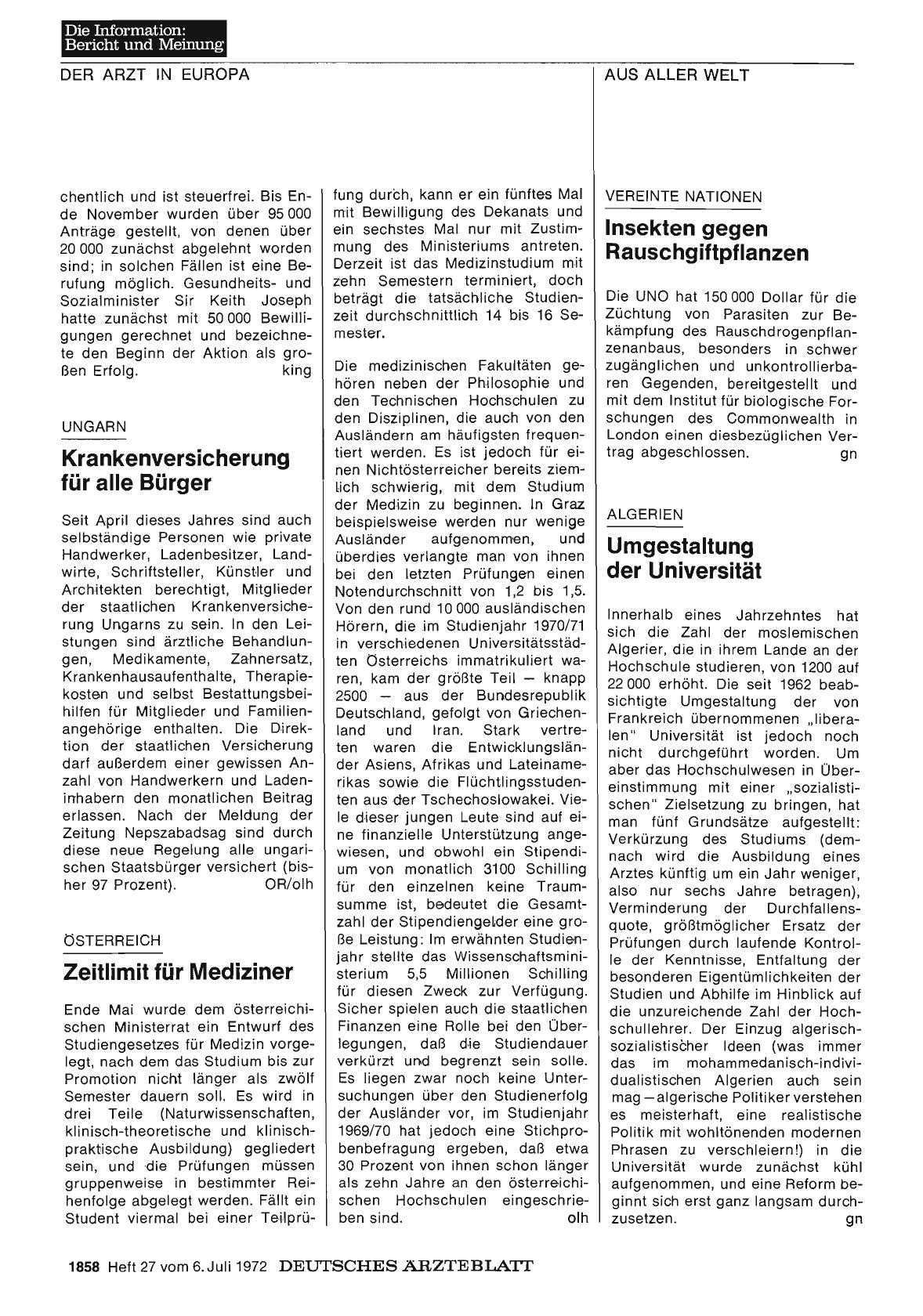 Vorschauseite 1: Algerien: Umgestaltung der Universität