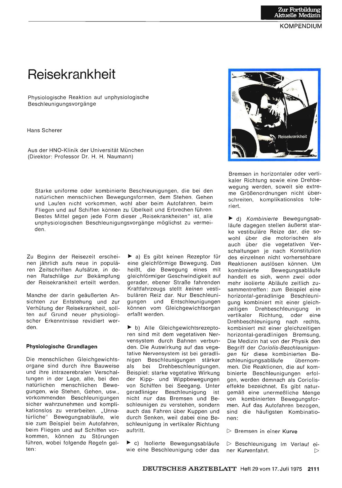 Vorschauseite 1: Reisekrankheit
