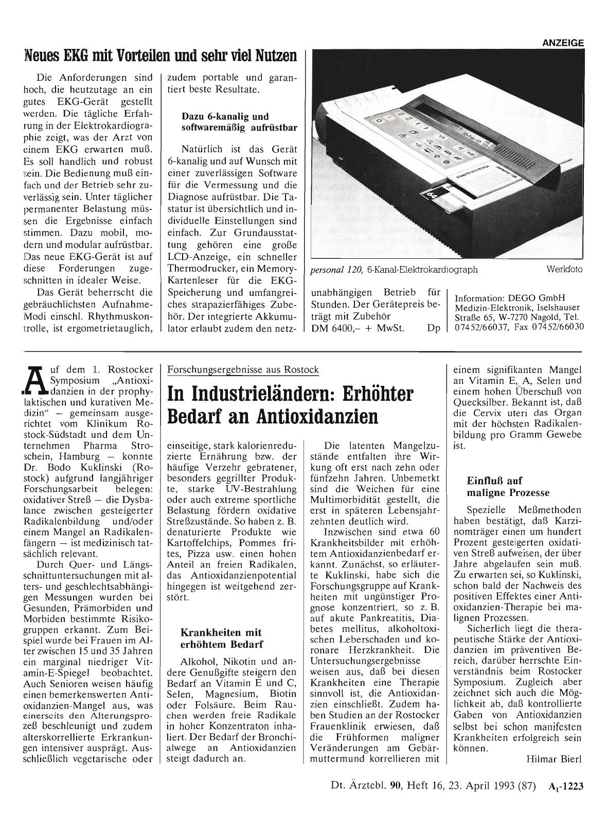 Vorschauseite 1: Neues EKG mit Vorteilen und sehr viel Nutzen