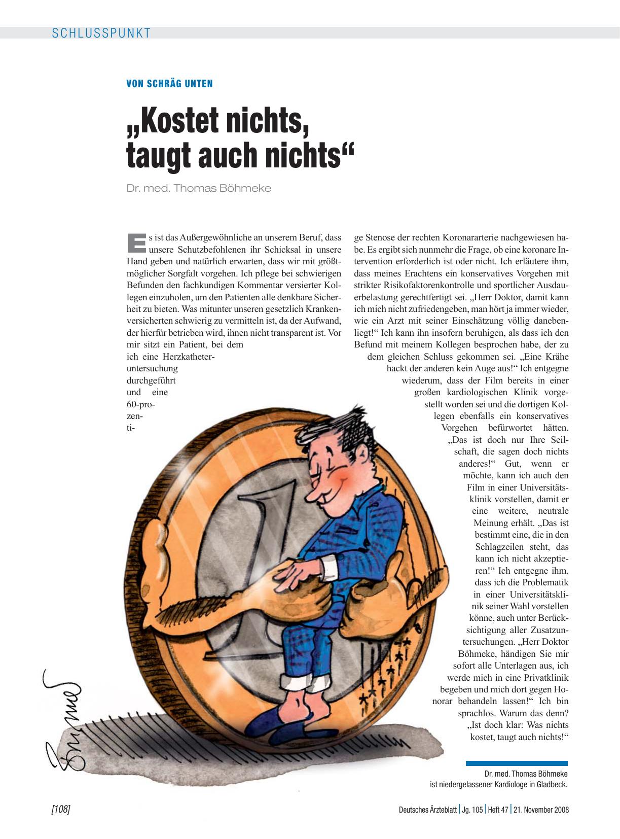 Vorschauseite 1: Von schräg unten „Kostet nichts, taugt auch nichts“