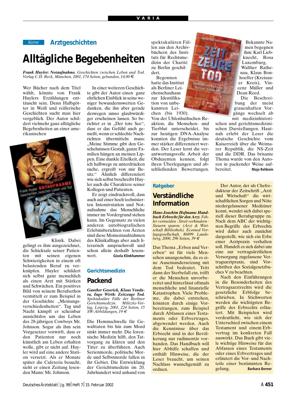 Vorschauseite 1: Handbuch Erbrecht für den Arzt