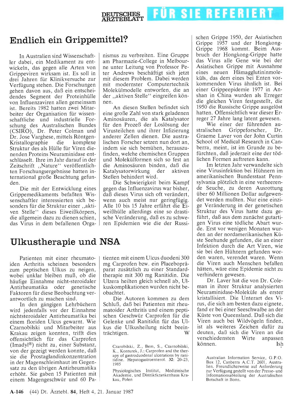 Vorschauseite 1: Endlich ein Grippemittel?