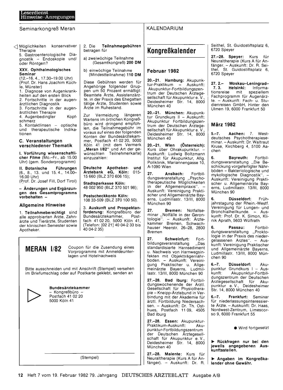 Vorschauseite 1: Kongreßkalender