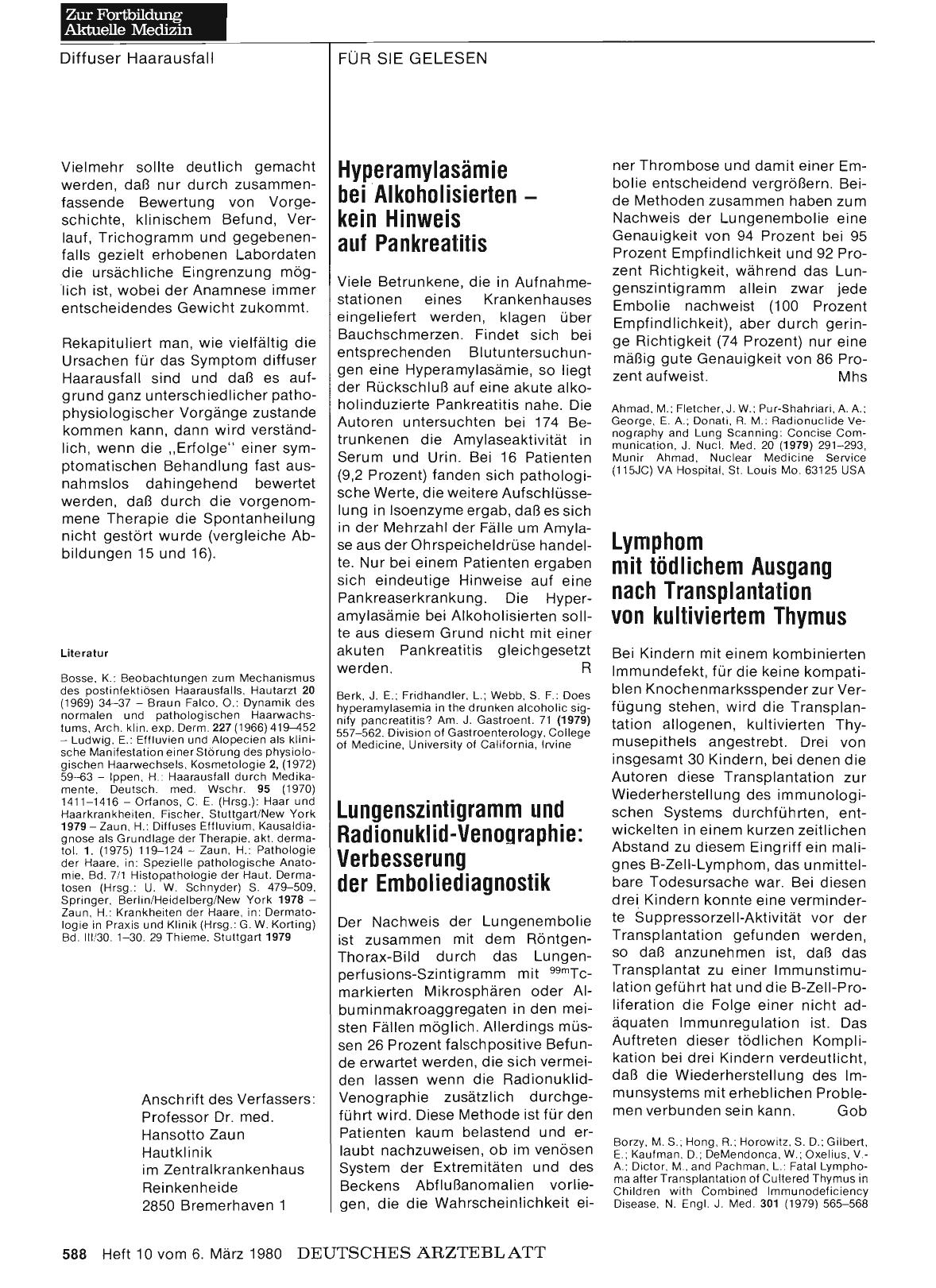 Vorschauseite 1: Lungenszintigramm und Radionuklid-Venographie: Verbesserung der Emboliediagnostik