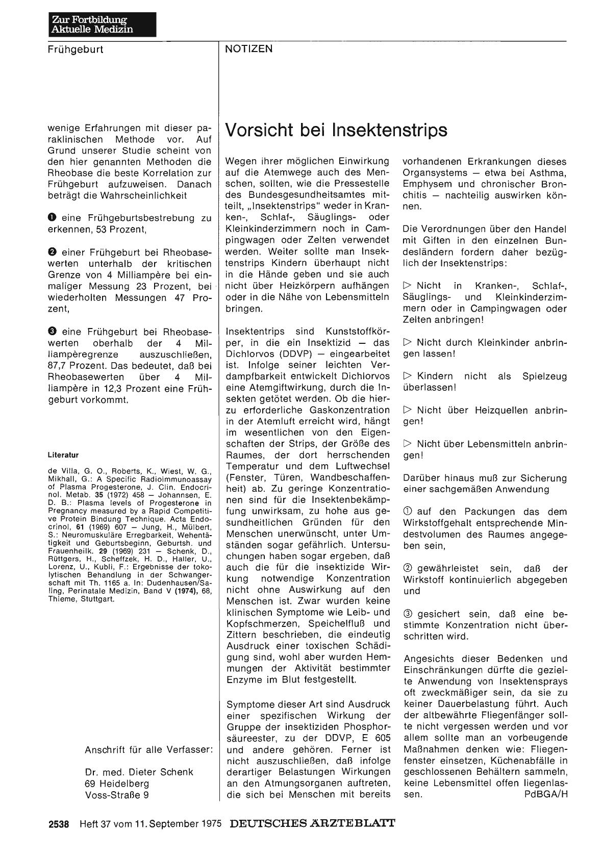Vorschauseite 1: Vorsicht bei Insektenstrips