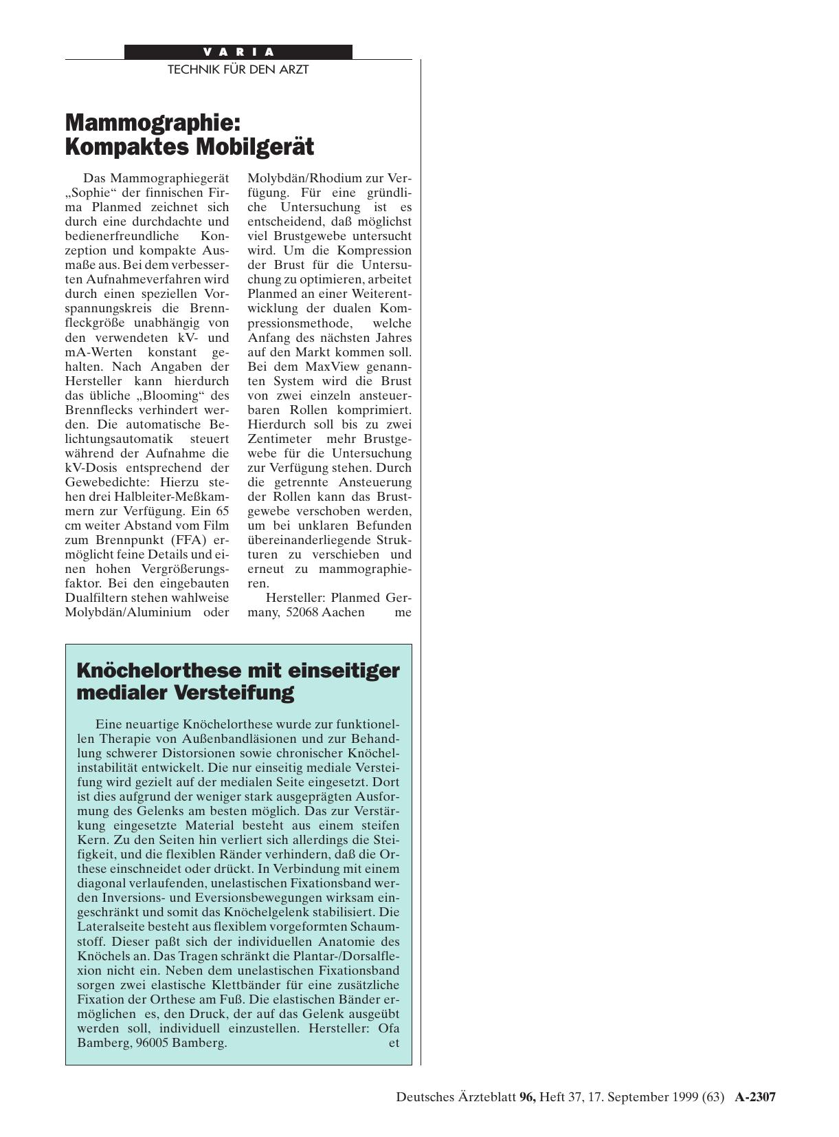 Vorschauseite 1: Knöchelorthese mit einseitiger medialer Versteifung
