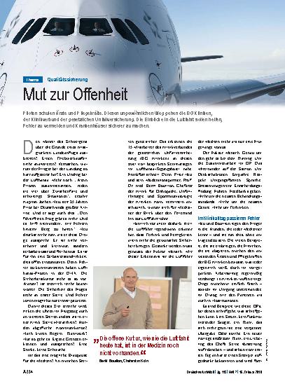 Vorschauseite 1: Qualitätssicherung: Mut zur Offenheit