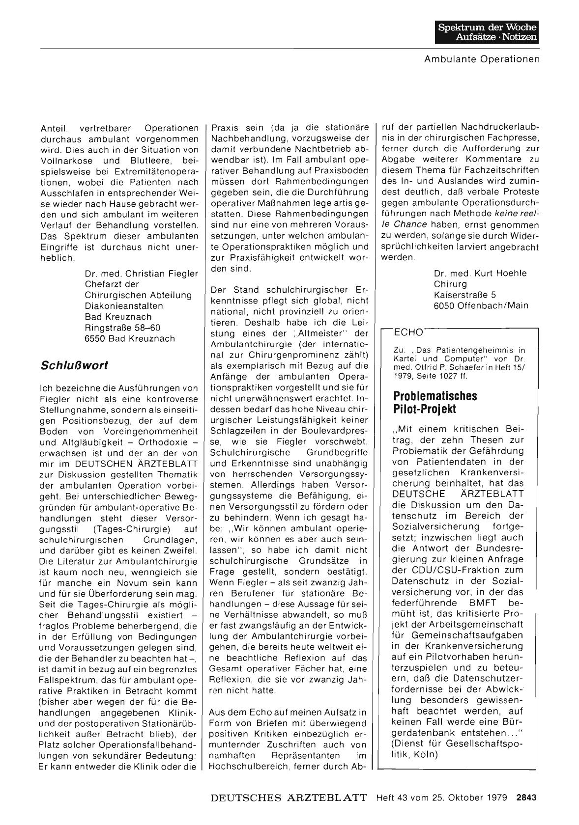 Vorschauseite 1: Problematisches Pilot-Projekt