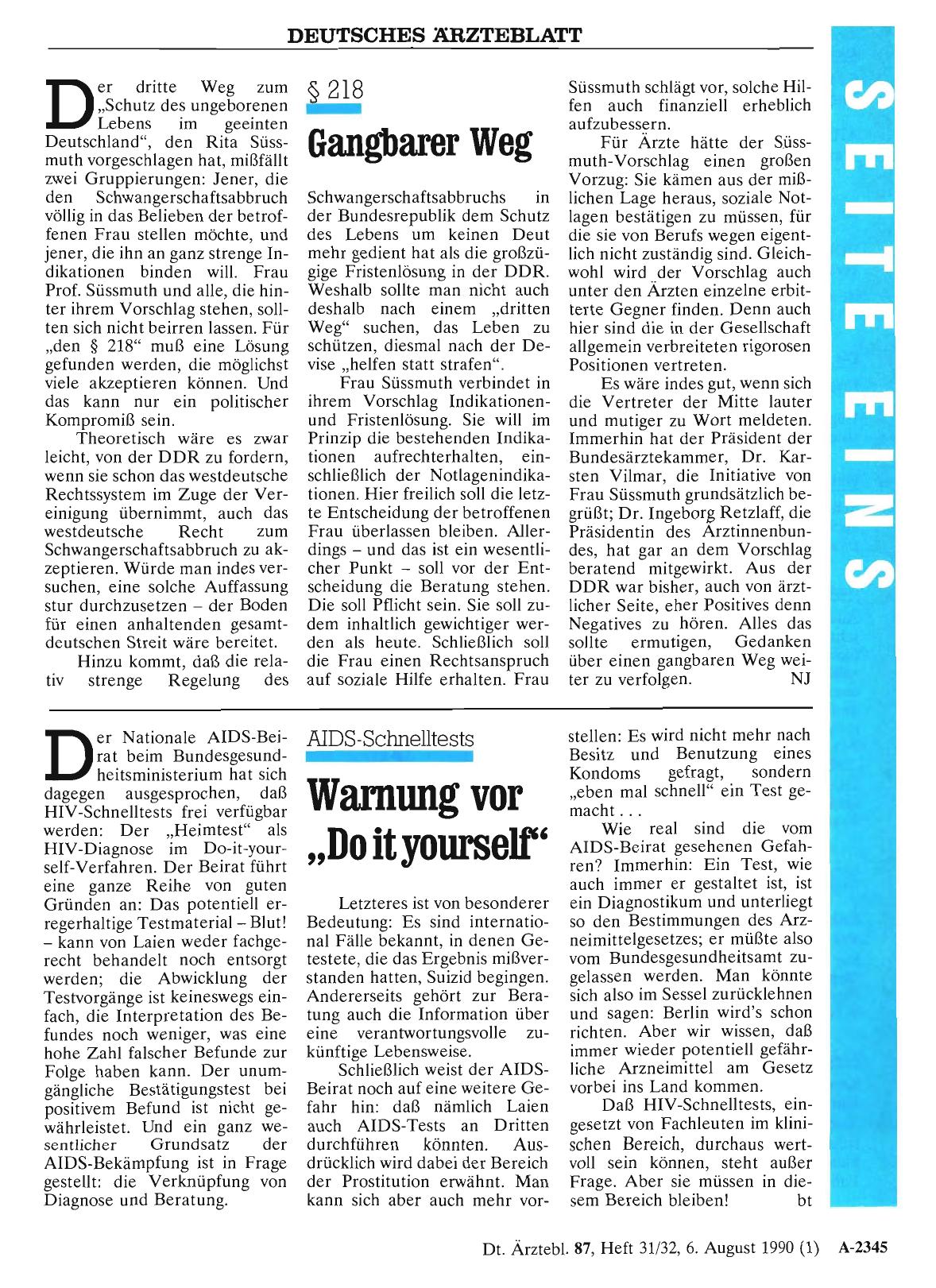 Vorschauseite 1: § 218: Gangbarer Weg