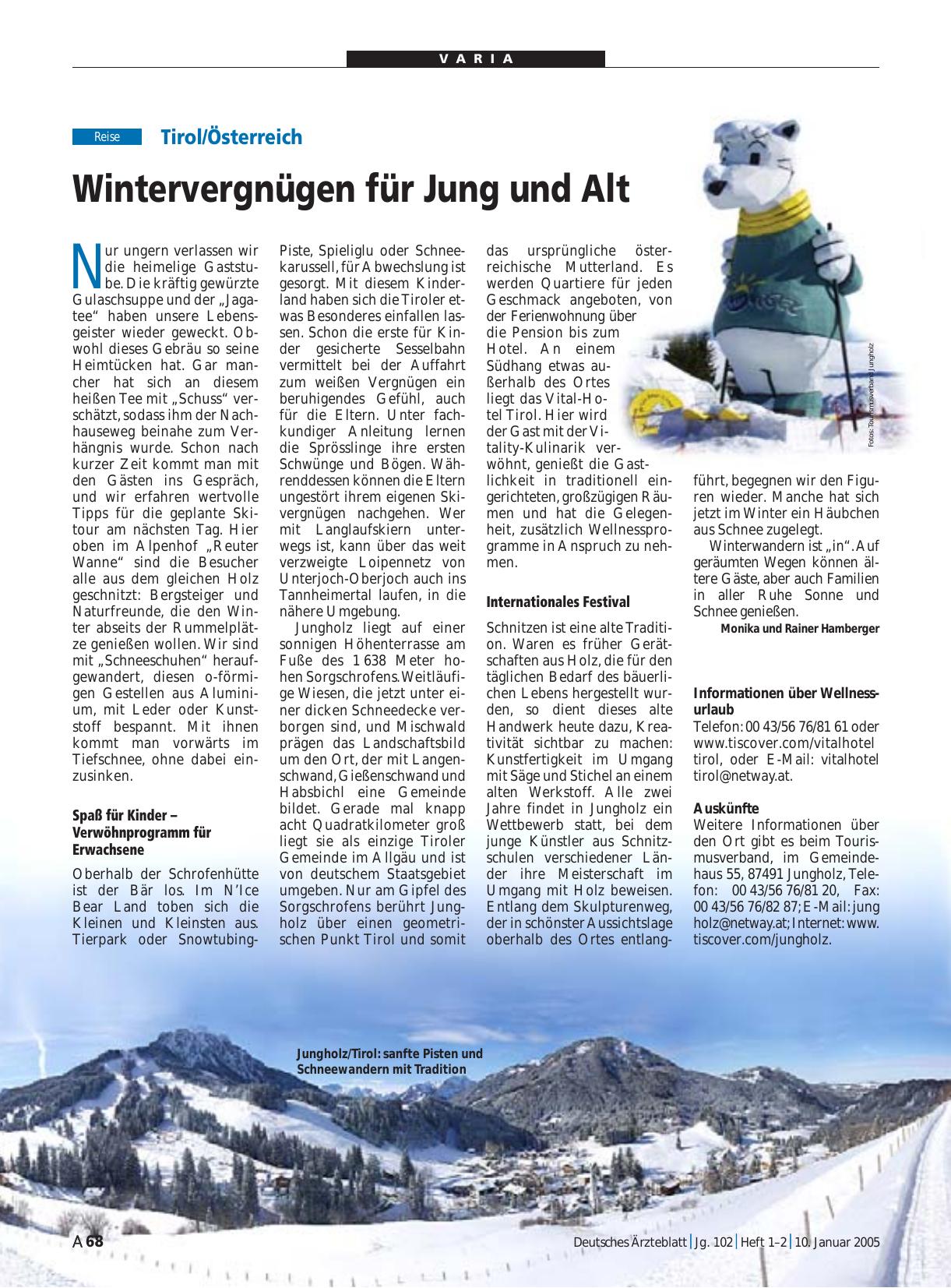 Vorschauseite 1: Tirol/Österreich: Wintervergnügen für Jung und Alt