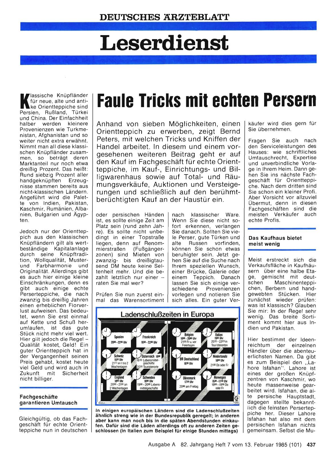 Vorschauseite 1: Faule Tricks mit echten Persern