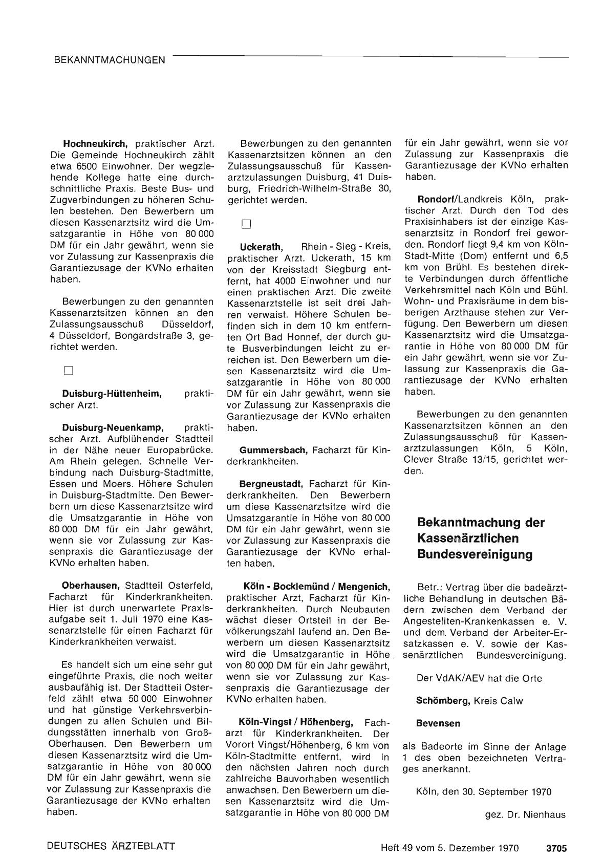 Vorschauseite 1: Bekanntmachung der Kassenärztlichen Bundesvereinigung