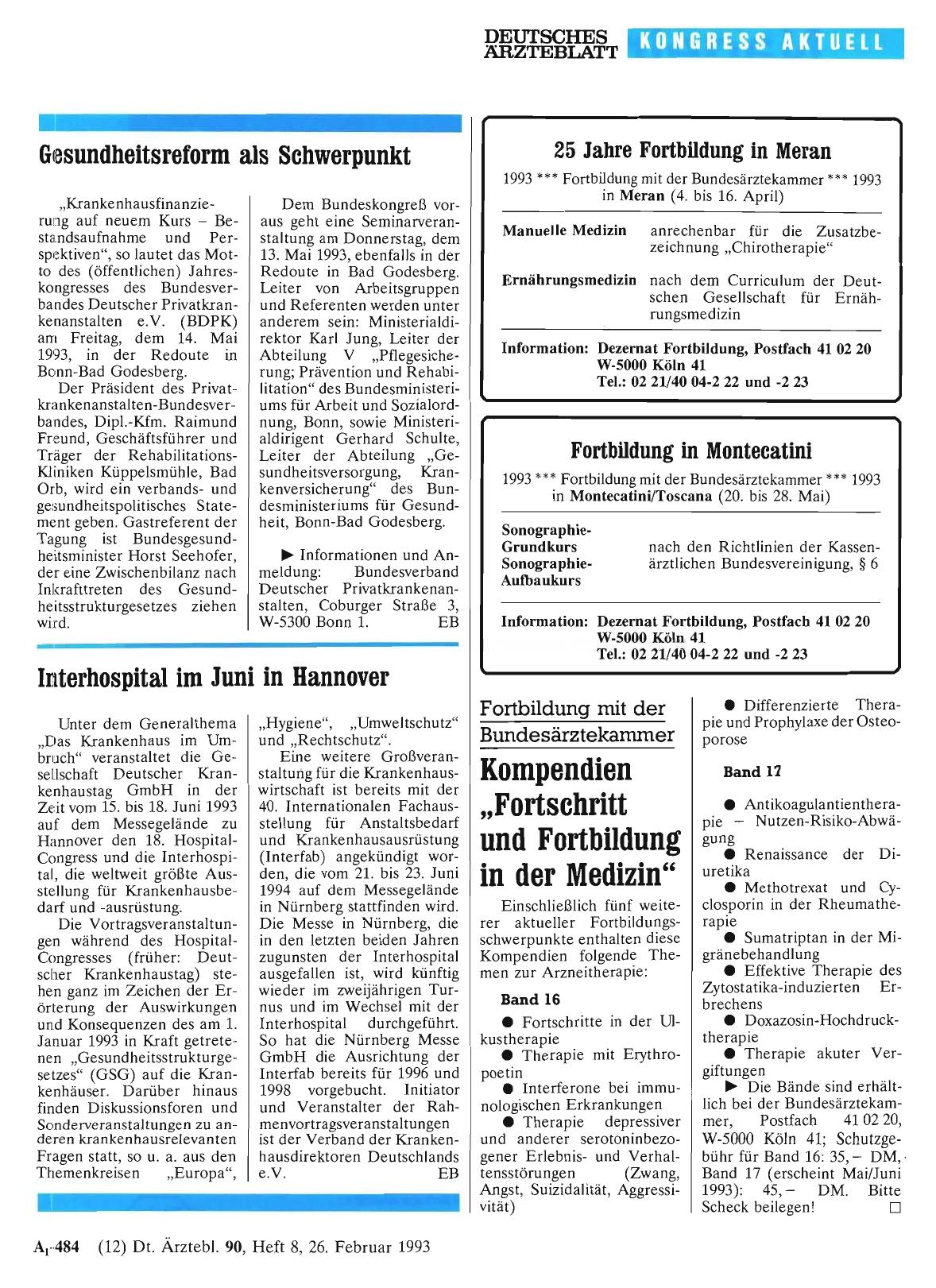 Vorschauseite 1: Interhospital im Juni in Hannover