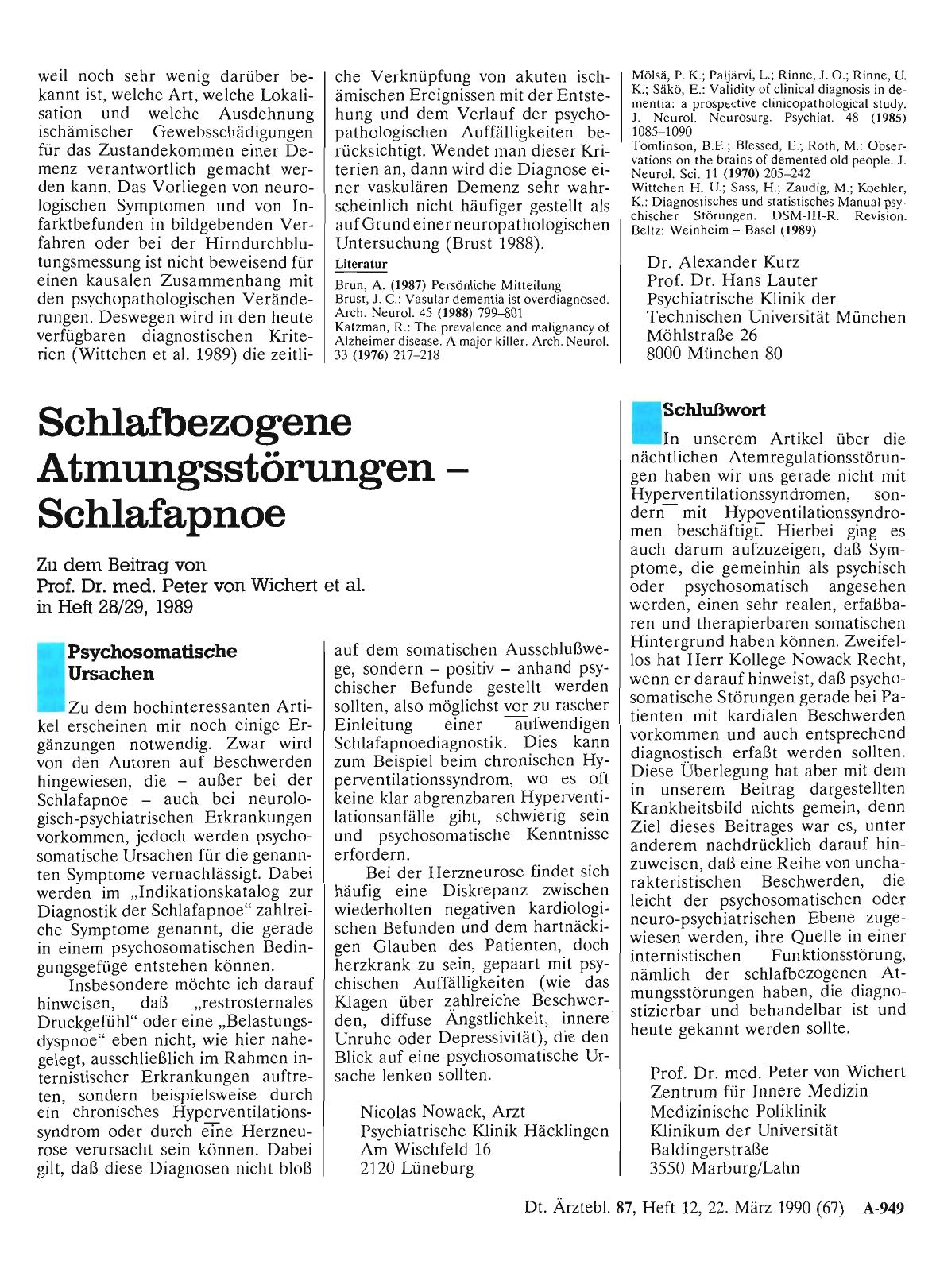 Vorschauseite 1: Schlafbezogene Atmungsstörungen Schlafapnoe: Psychosomatische Ursachen