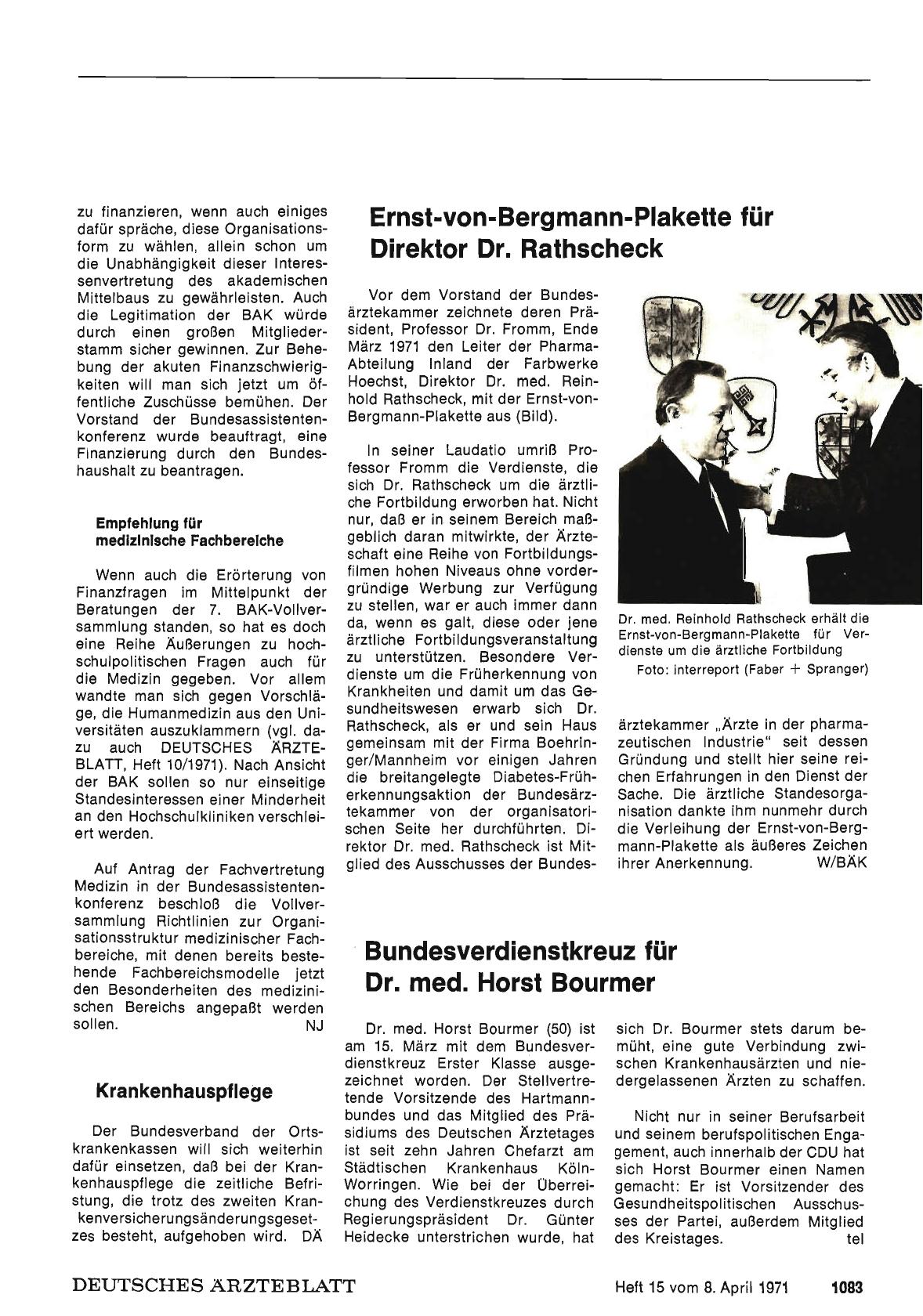 Vorschauseite 1: Bundesverdienstkreuz für Dr. med. Horst Bourmer