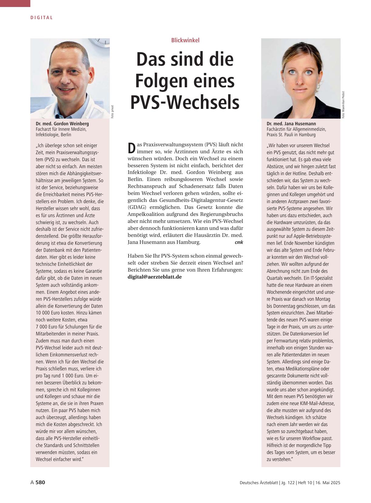 Vorschauseite 1: Blickwinkel: Das sind die Folgen eines PVV-Wechsels